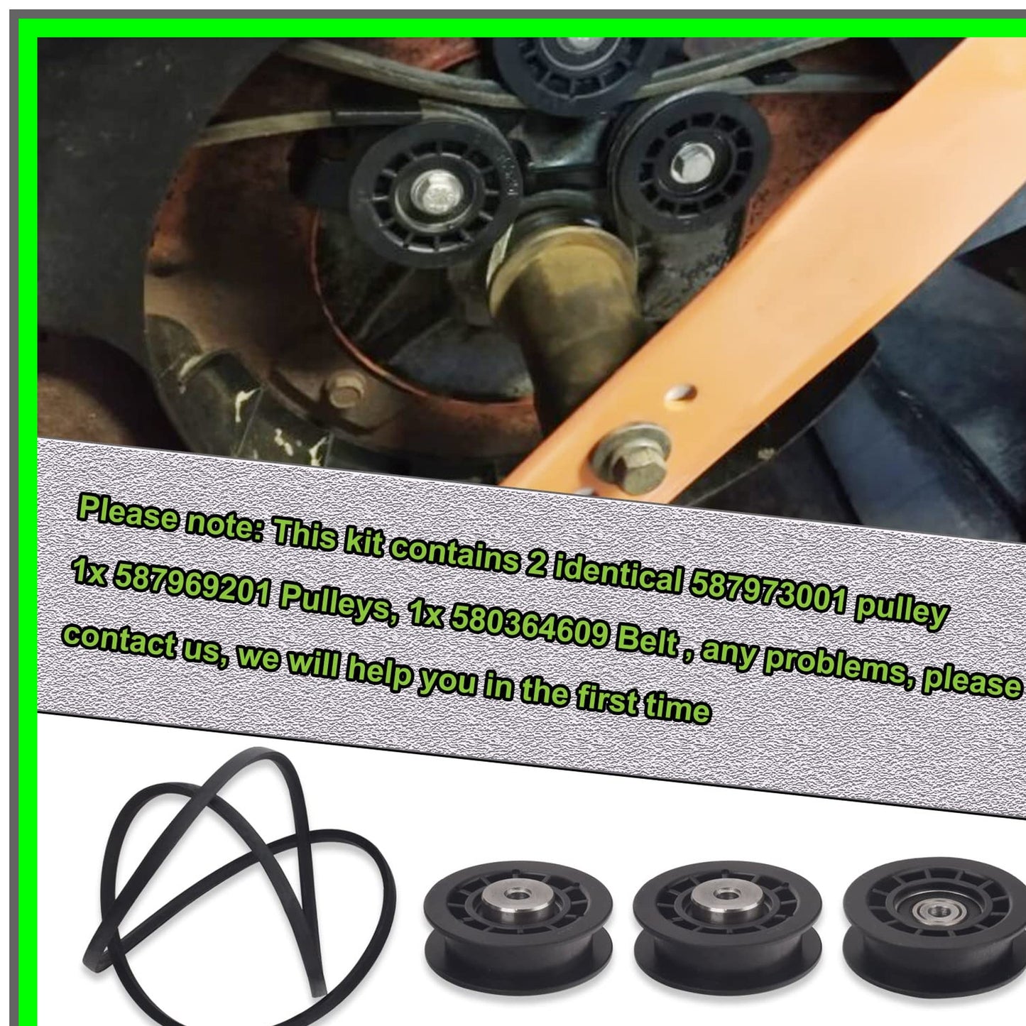 Husqvarna AWD Belt Repair Kit with Pulleys for L 321AHX and L 321AH