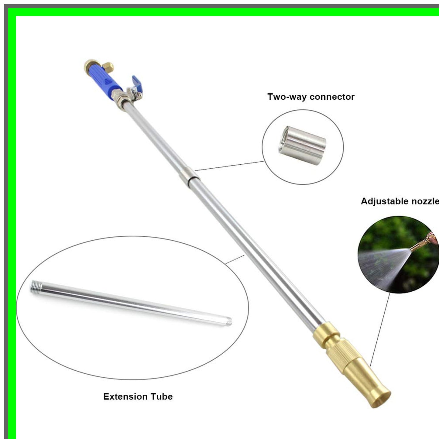 Extendable Hydro Jet Nozzle for Garden Hose and Gutter Cleaning
