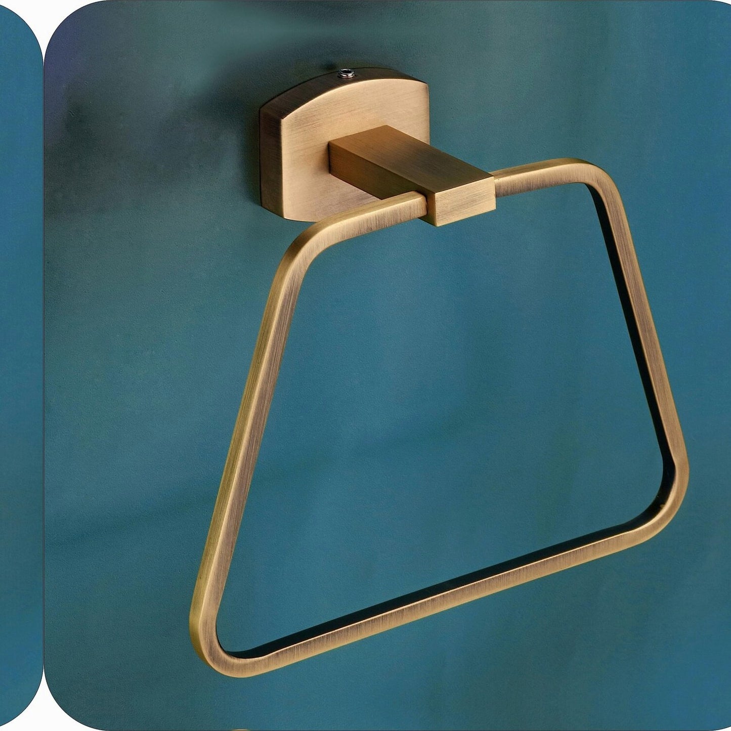 Br Antique Stainless Steel Towel Ring Stand