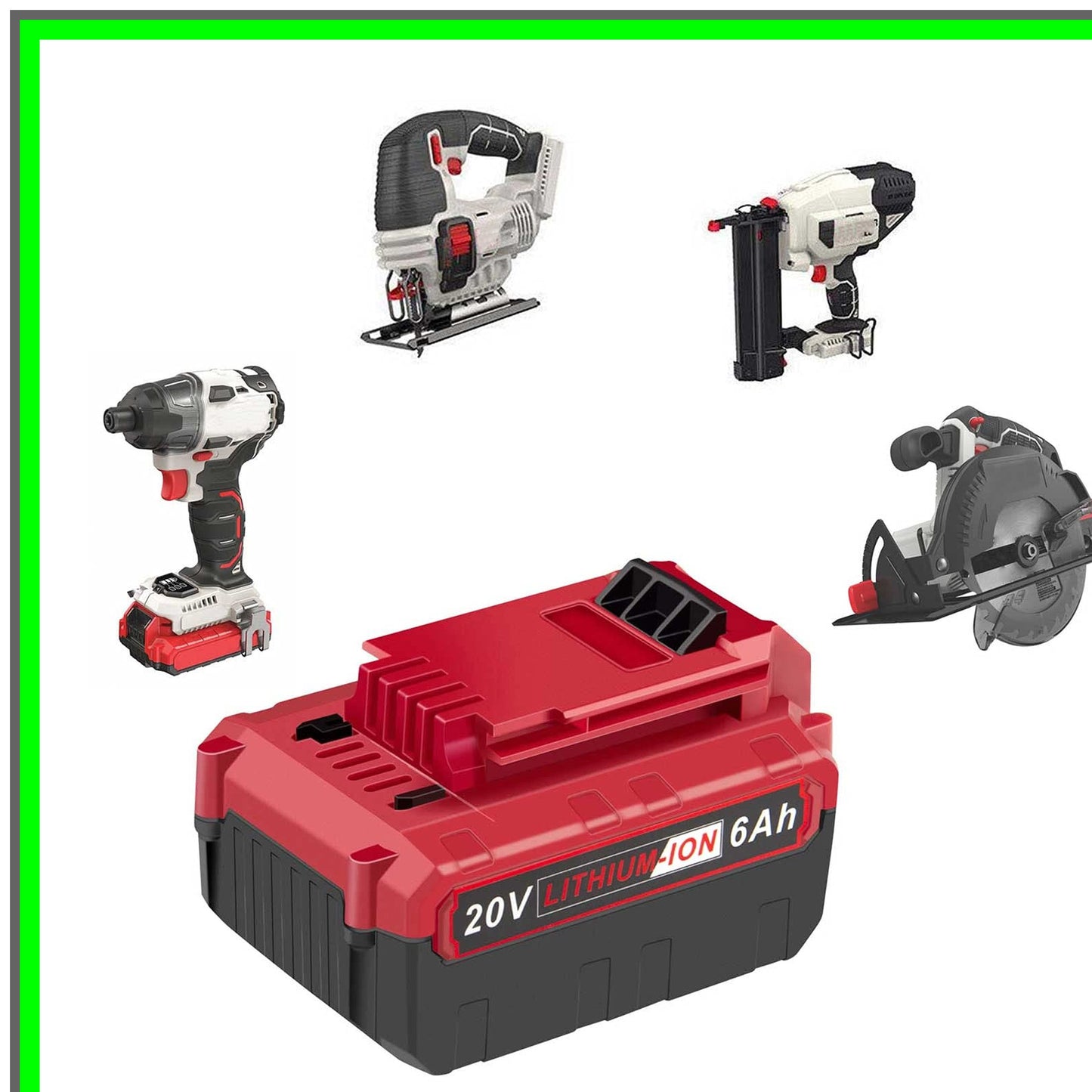 20V 6000mAh Lithium Battery Replacement for Porter Cable Cordless Tools