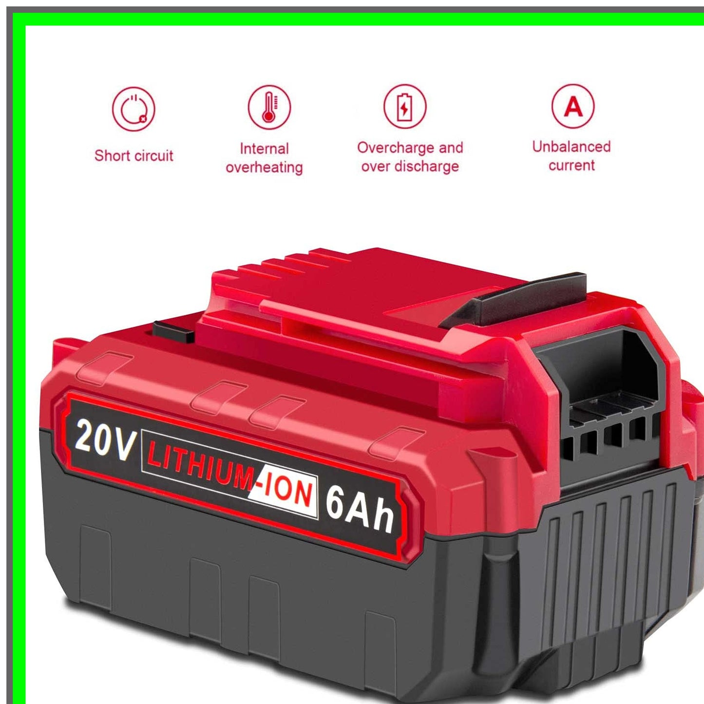 20V 6000mAh Lithium Battery Replacement for Porter Cable Cordless Tools