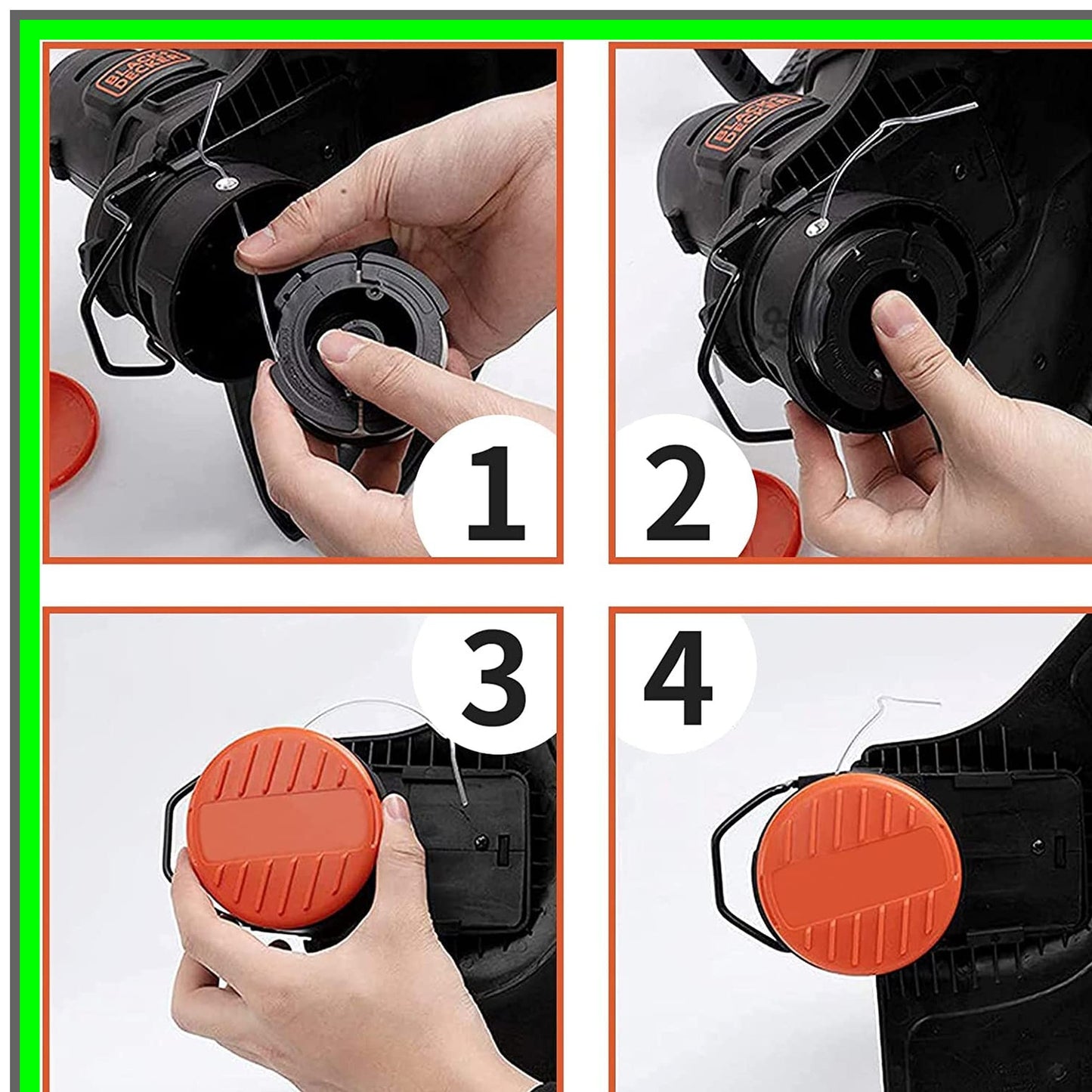 Efficient Trimmer Line Replacement Kit for Black and Decker Edgers, 8 Pieces