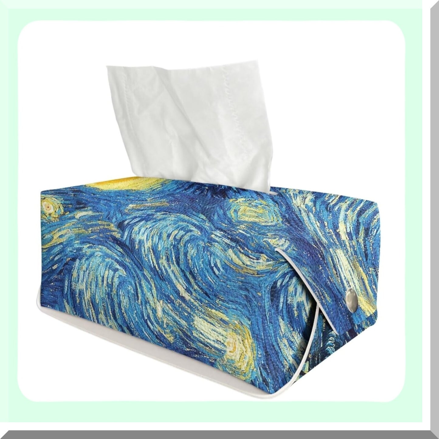 Starry Night Leather Tissue Box Cover
