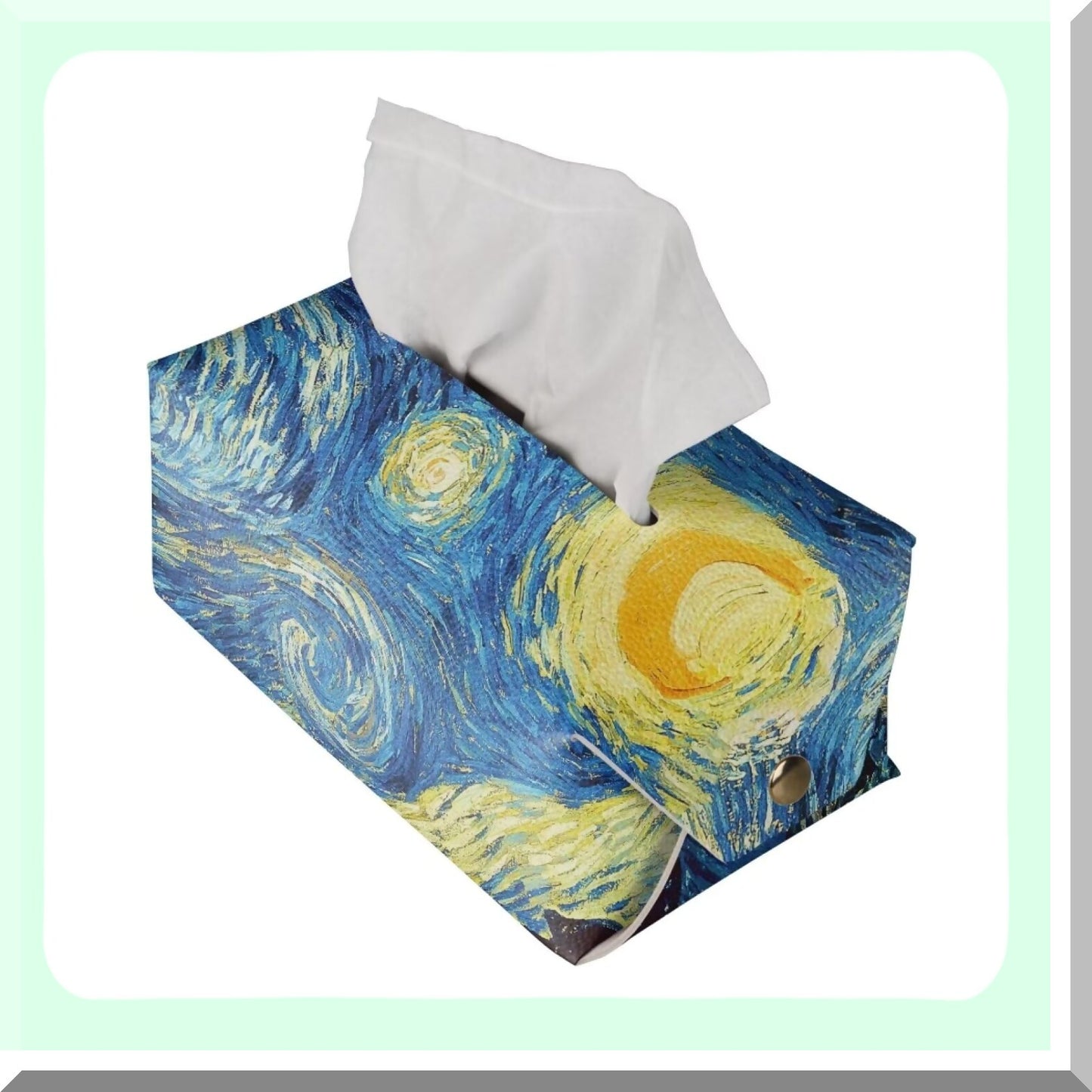 Starry Night Leather Tissue Box Cover