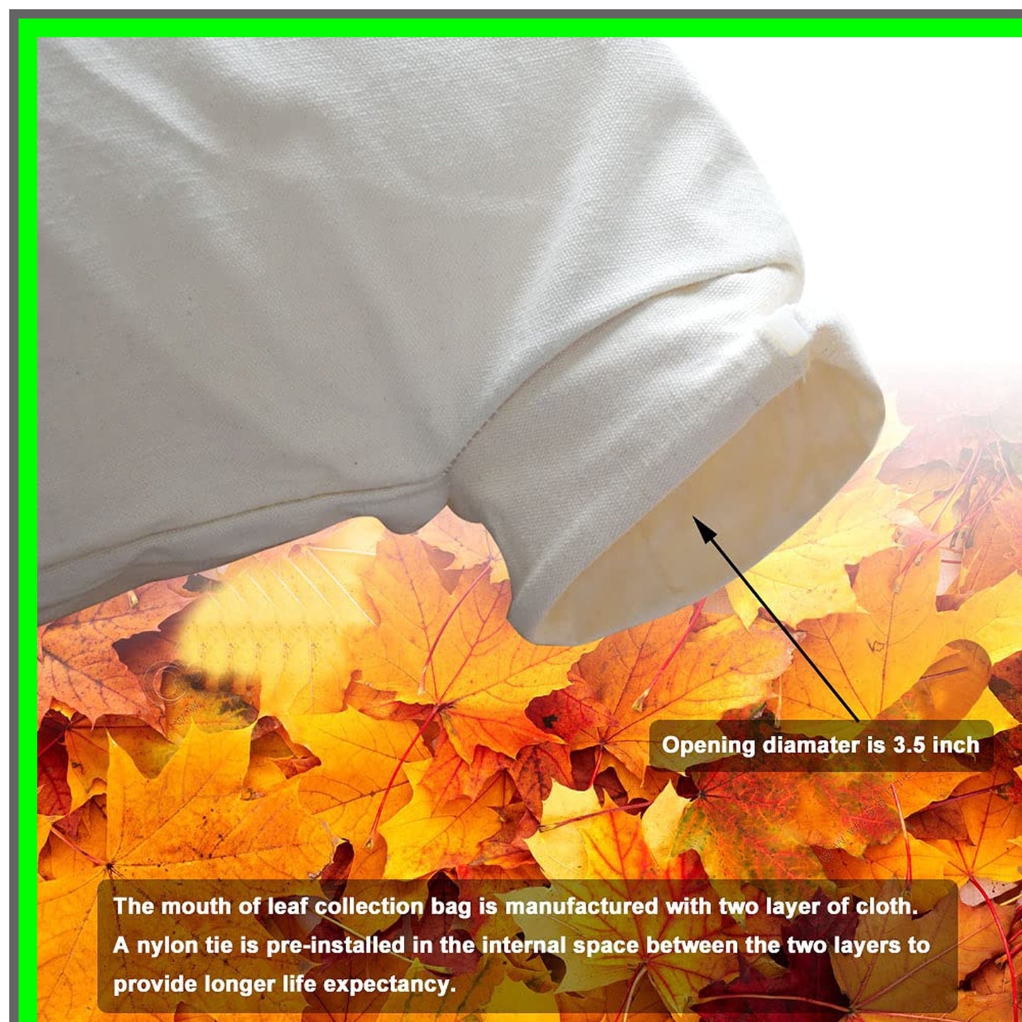 Universal Leaf Vacuum Blower Debris Dump Bag for Efficient Cleanup