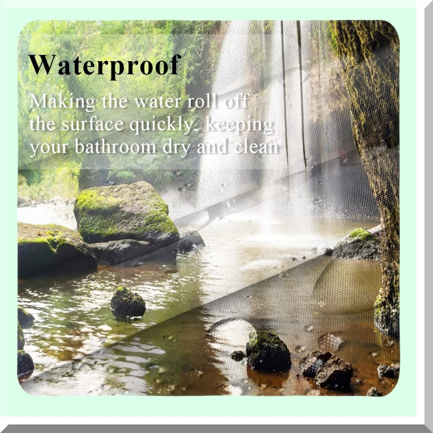 Waterfall Shower Curtain 72"x84" Tropical Nature Landscape