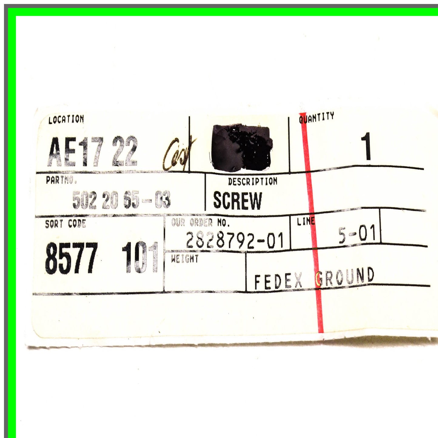 Precision Fit Screw 502206503 for Reliable Assembly and Repair