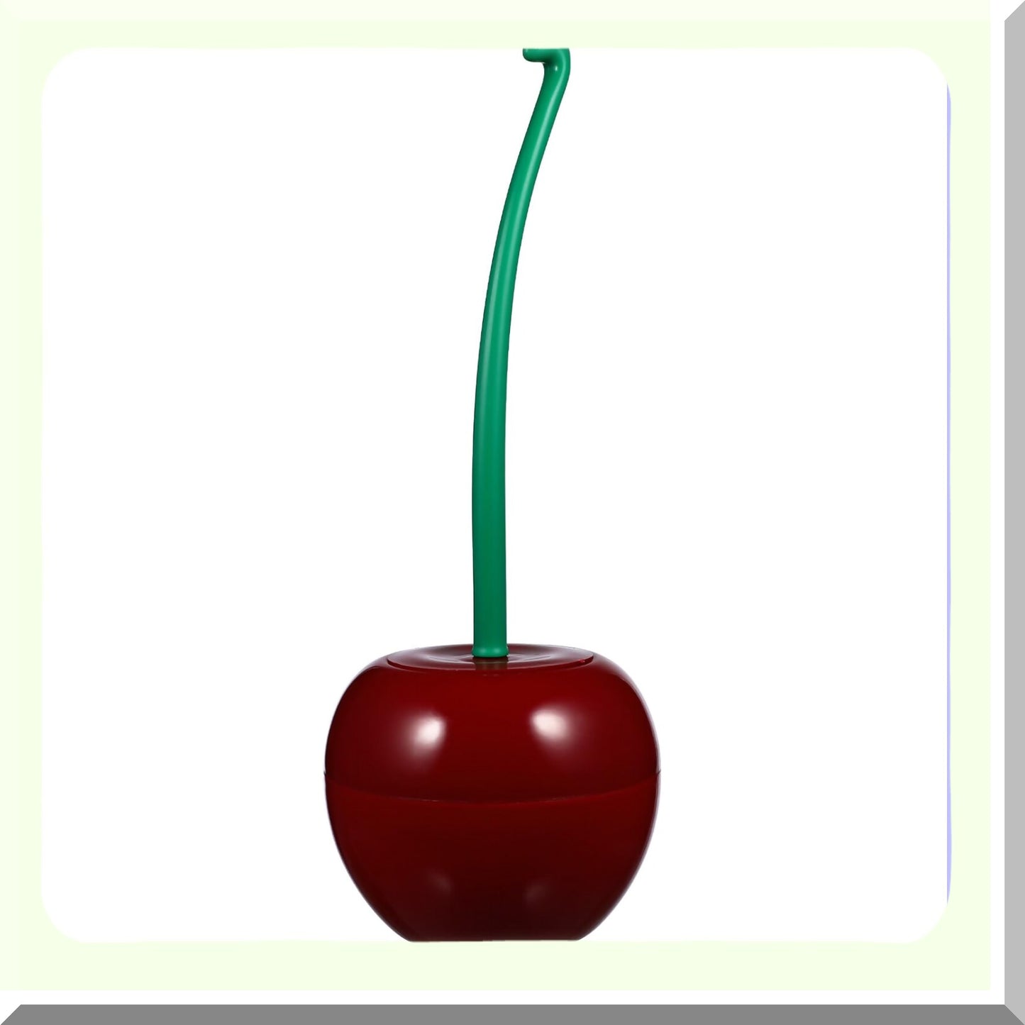Cherry Shape Tet Brush with Holder, Red, 38cm