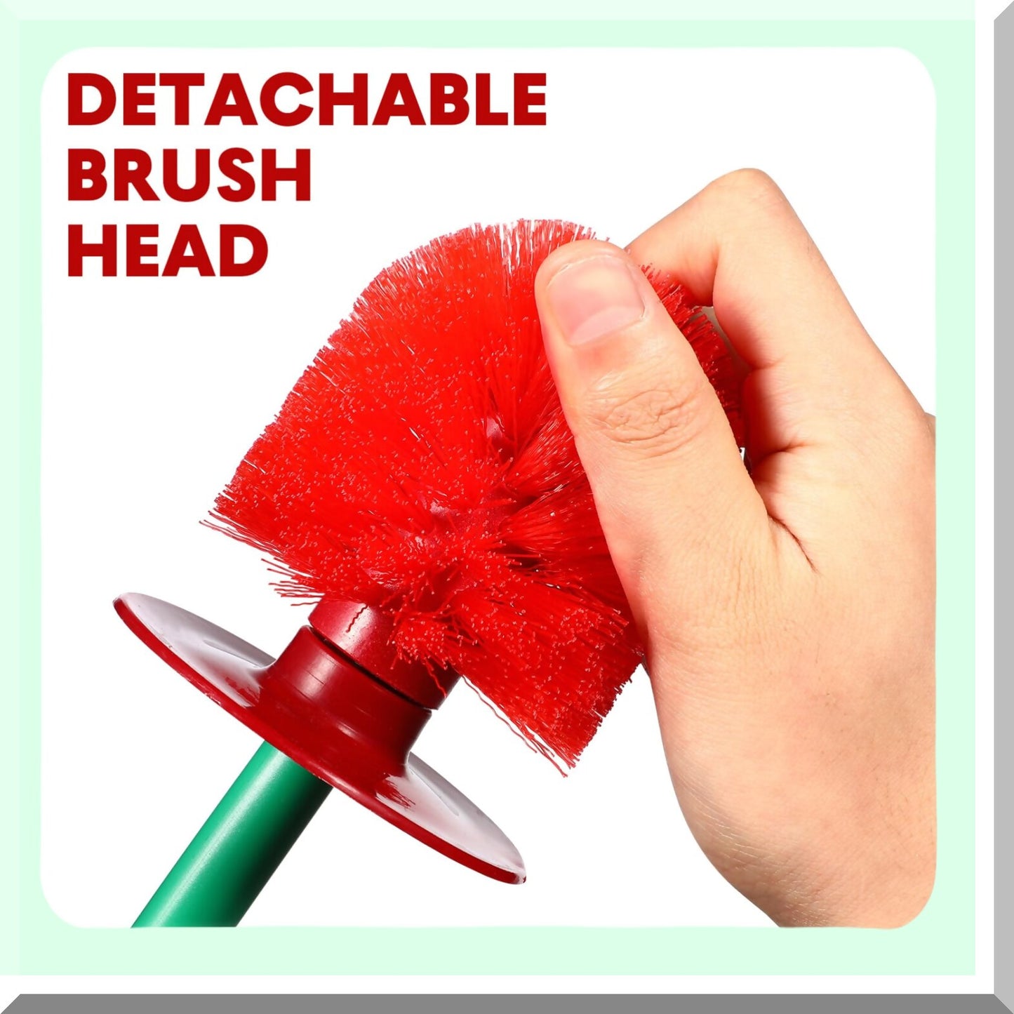 Cherry Shape Tet Brush with Holder, Red, 38cm