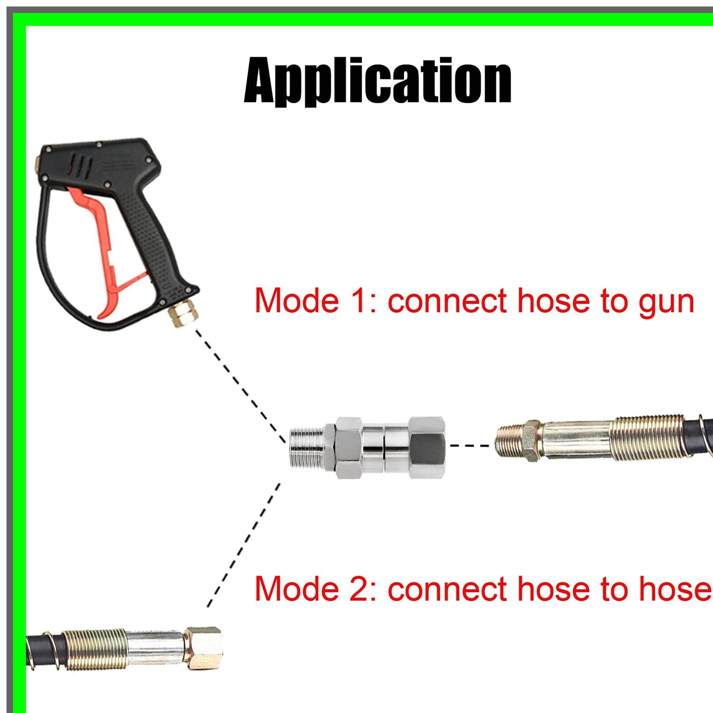 High-Performance 3/8 Inch NPT Swivel Fitting for 5000 PSI Pressure Washers