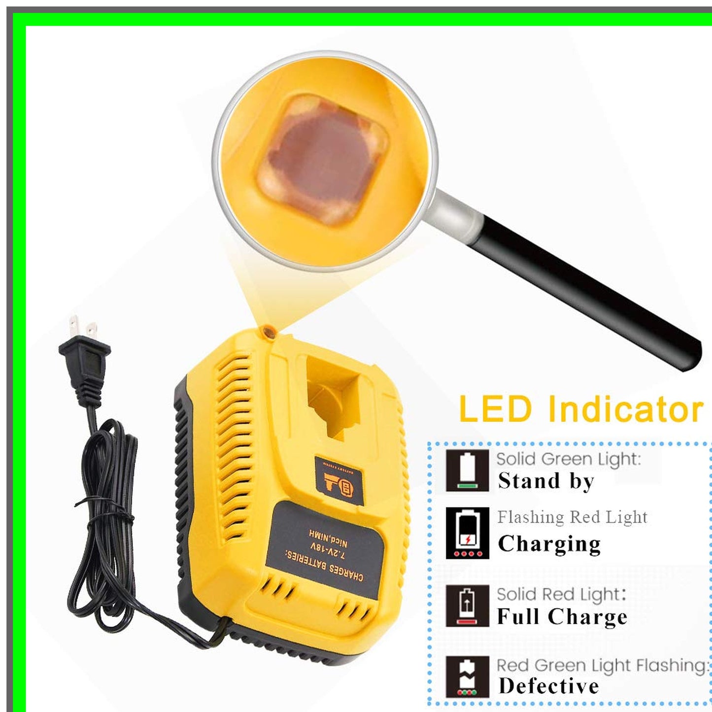 RapidCharge 7.2V 18V XRP Compatible DC9310 Battery Charger