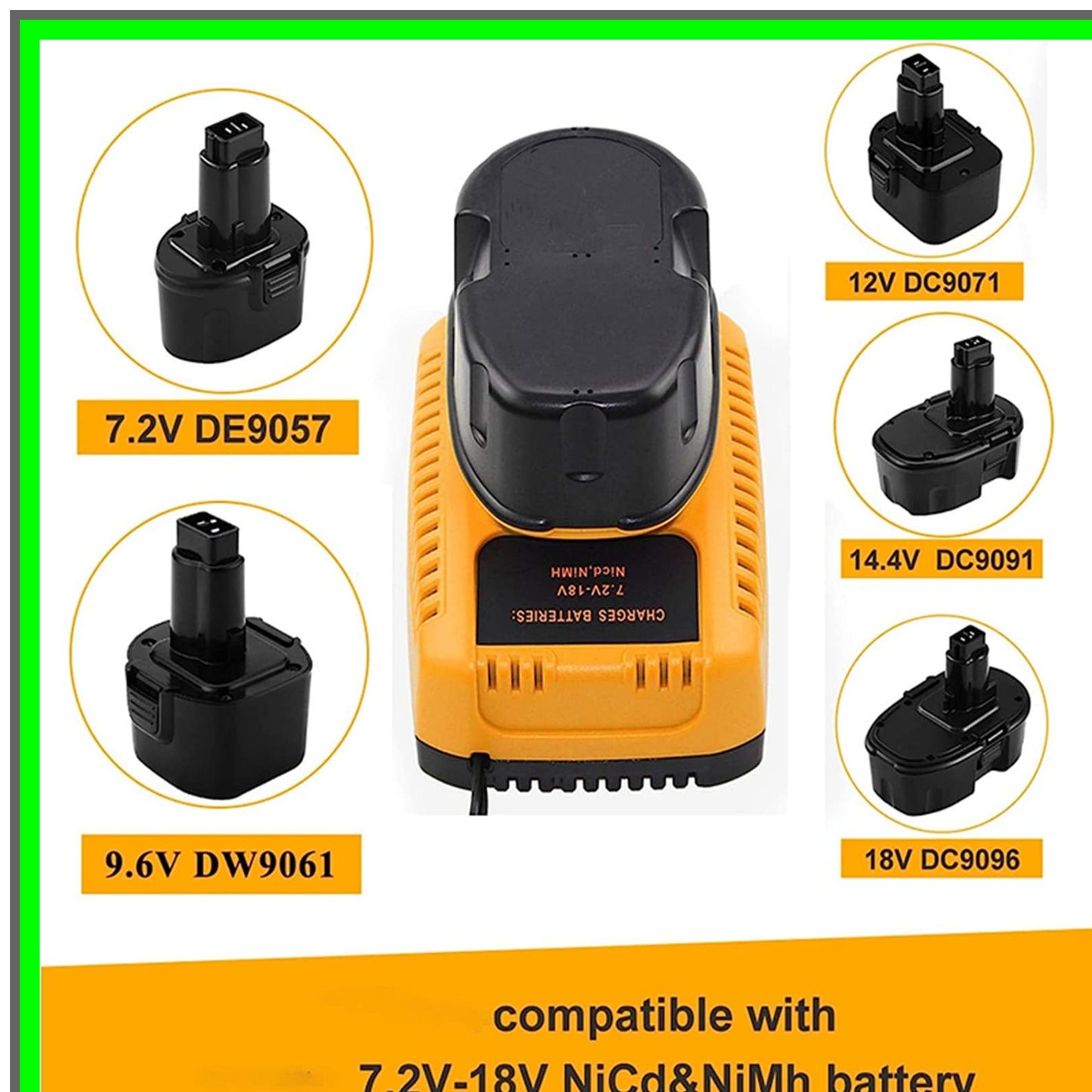 RapidCharge 7.2V 18V XRP Compatible DC9310 Battery Charger