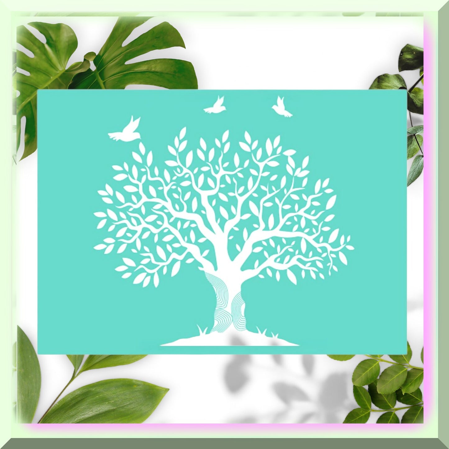 SilkPrint Tree Adhesive Art Stencil 7.7x5.5 inch
