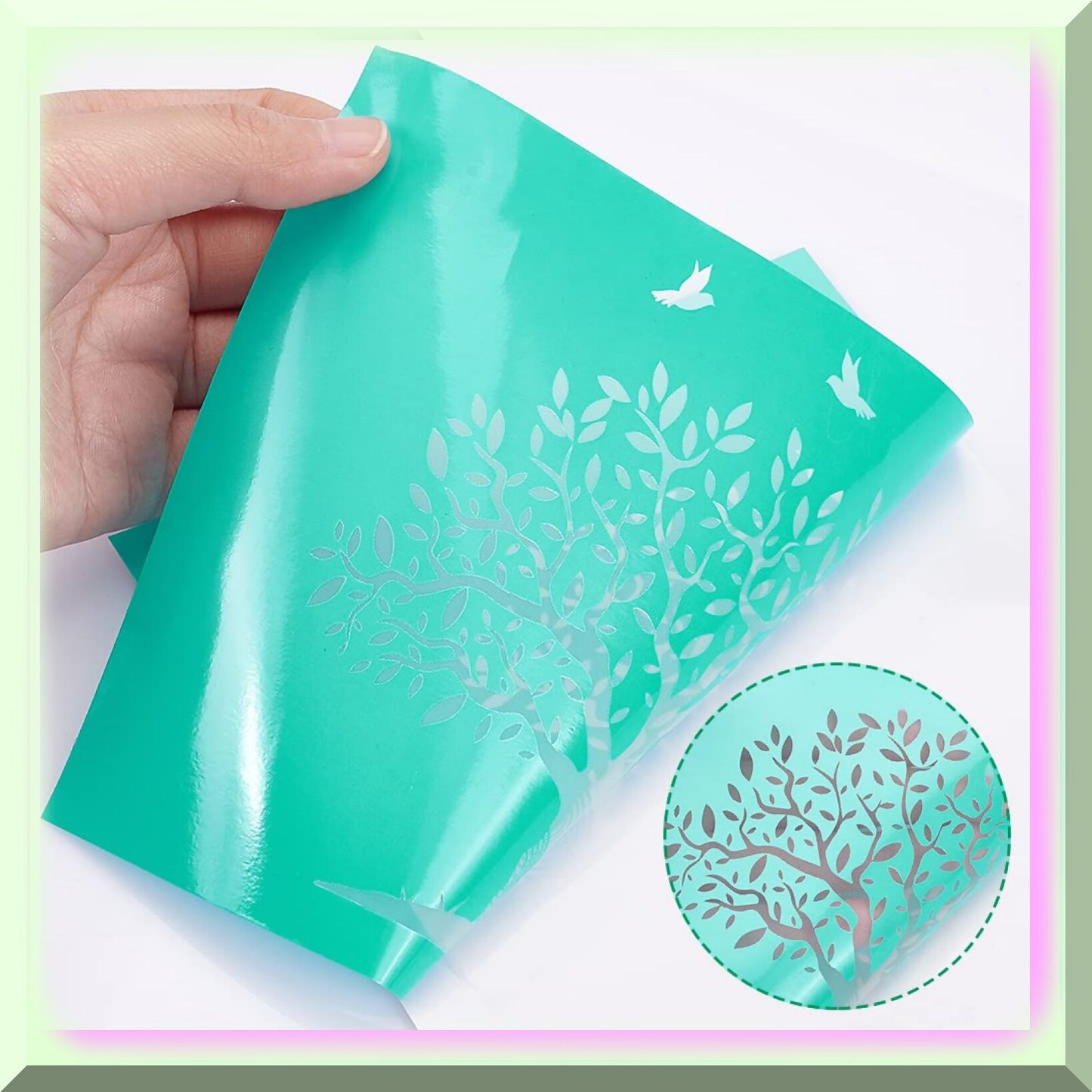 SilkPrint Tree Adhesive Art Stencil 7.7x5.5 inch