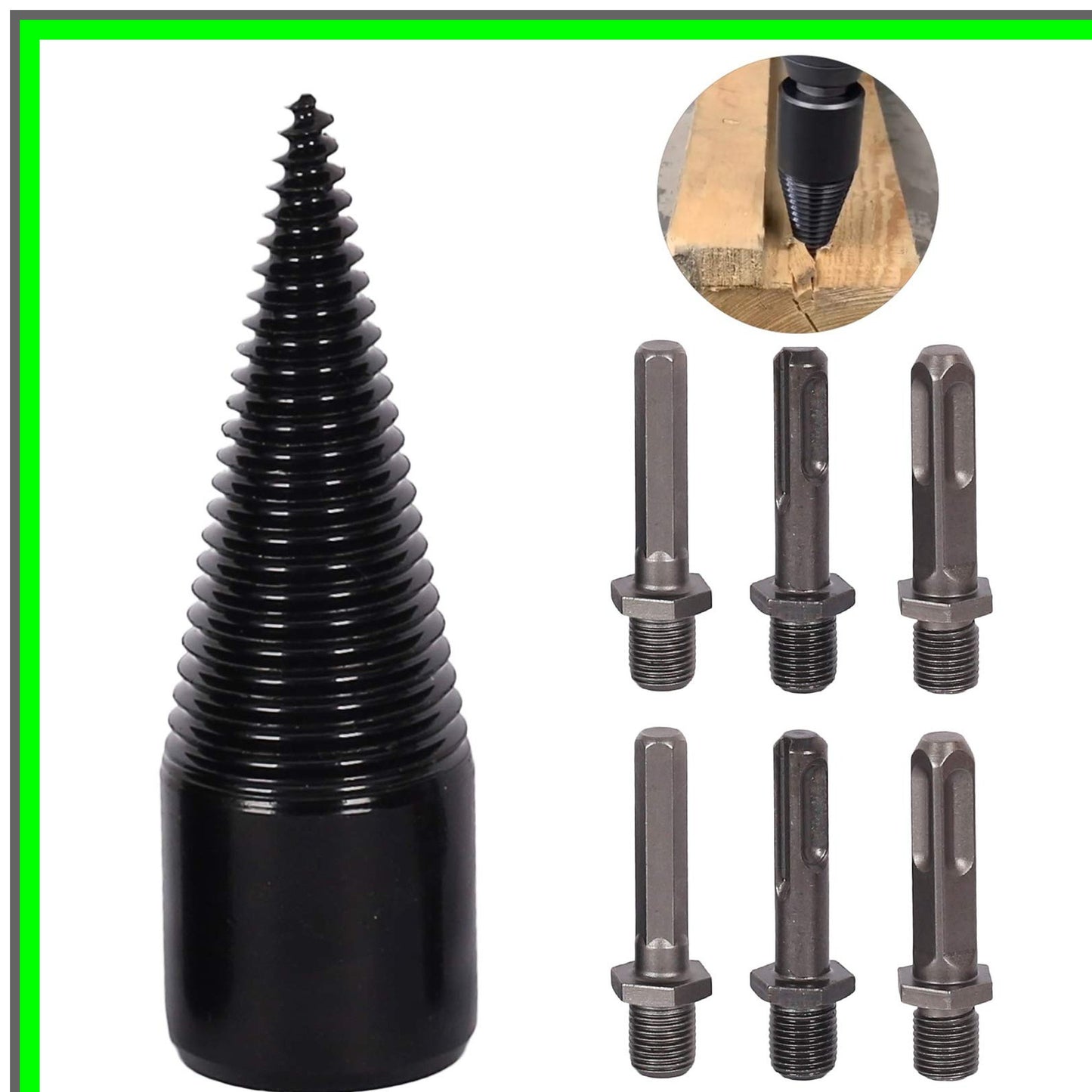 Heavy Duty Electric Wood Splitter Drill Bit for Efficient Kindling Preparation