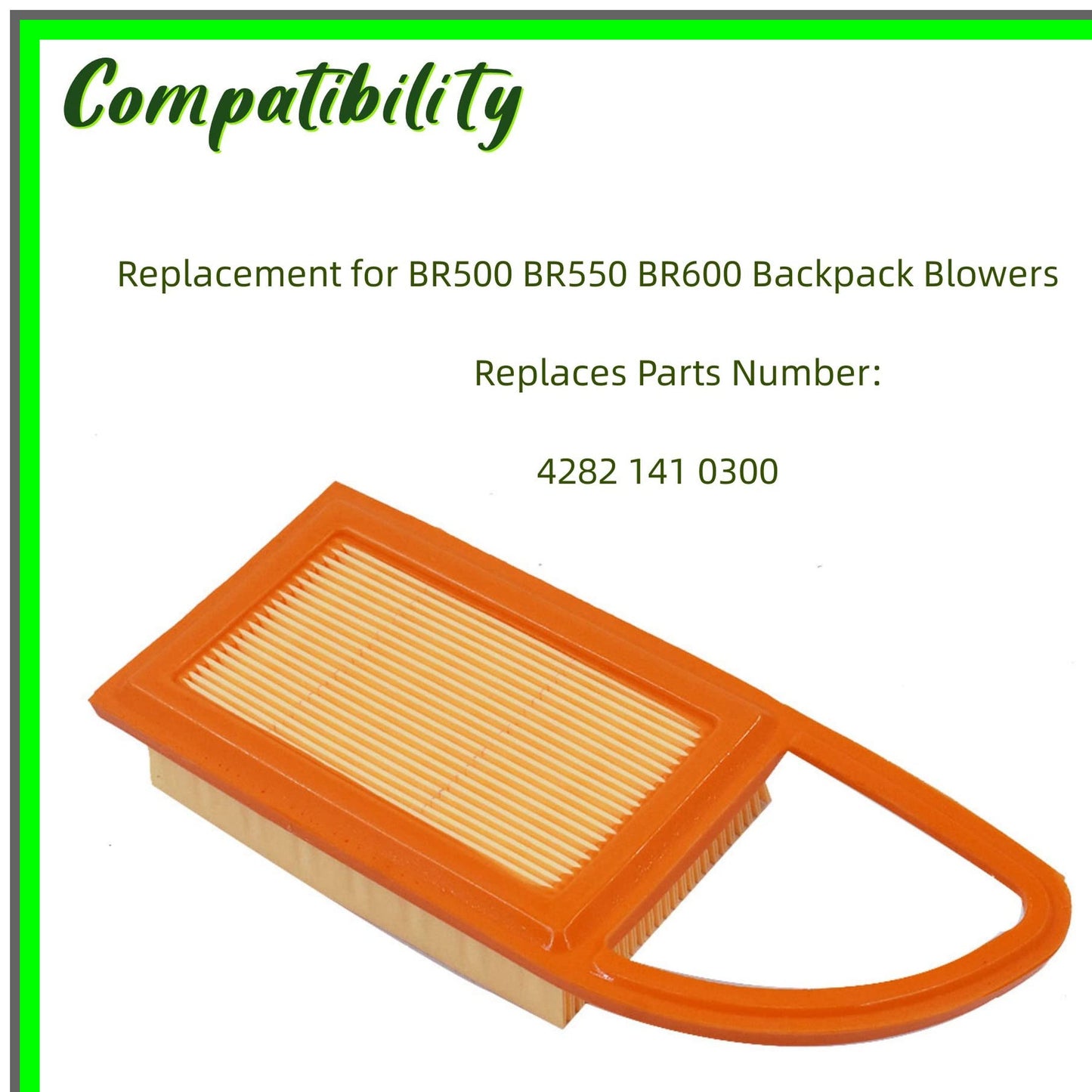 Air Filter Replacement Pack for Stihl BR500 BR550 BR600 Backpack Blowers