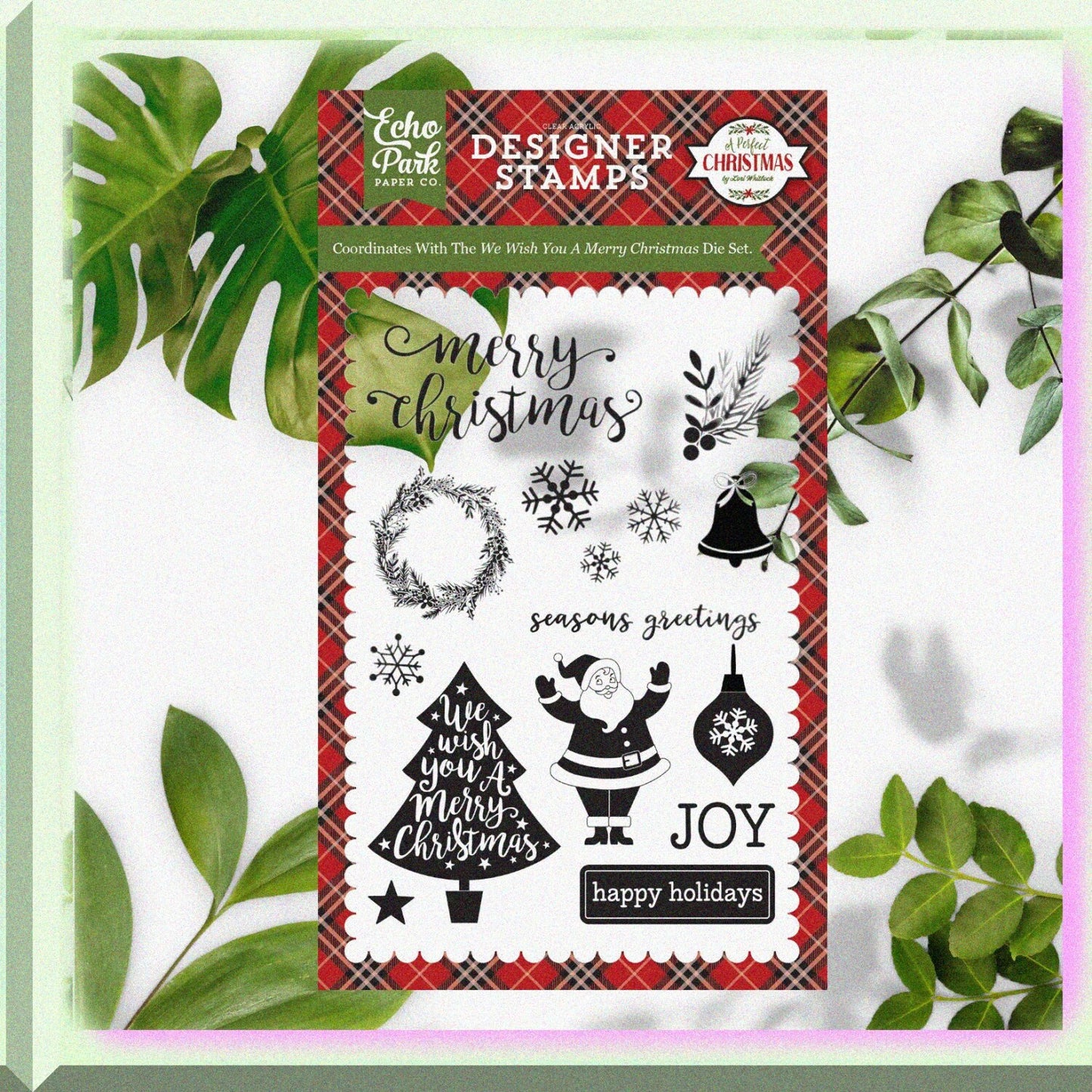 Wish You A Merry Stamp Set with 15 Shapes