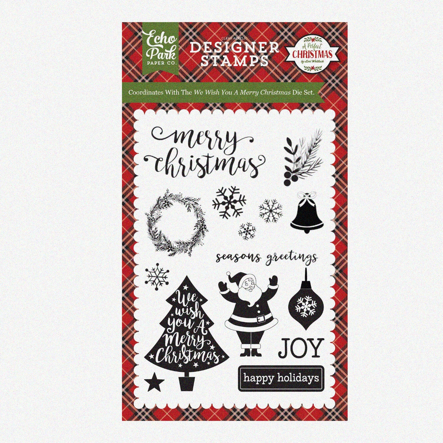 Wish You A Merry Stamp Set with 15 Shapes