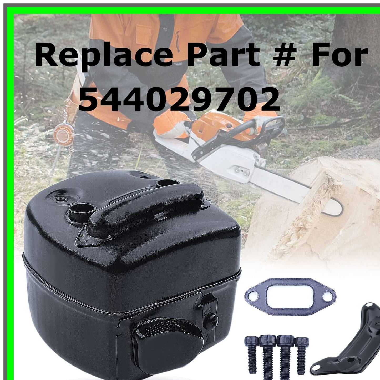 Chainsaw Muffler Exhaust Bracket Gasket Bolt Kit for Husqvarna Jonsered