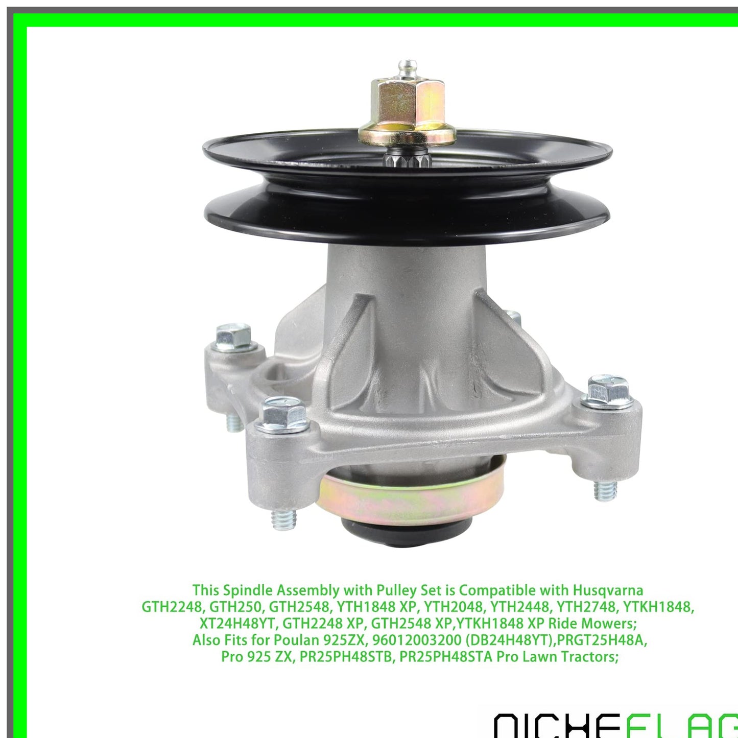 Mandrel Assembly with Spindle Pulley for Husqvarna Replacement Parts