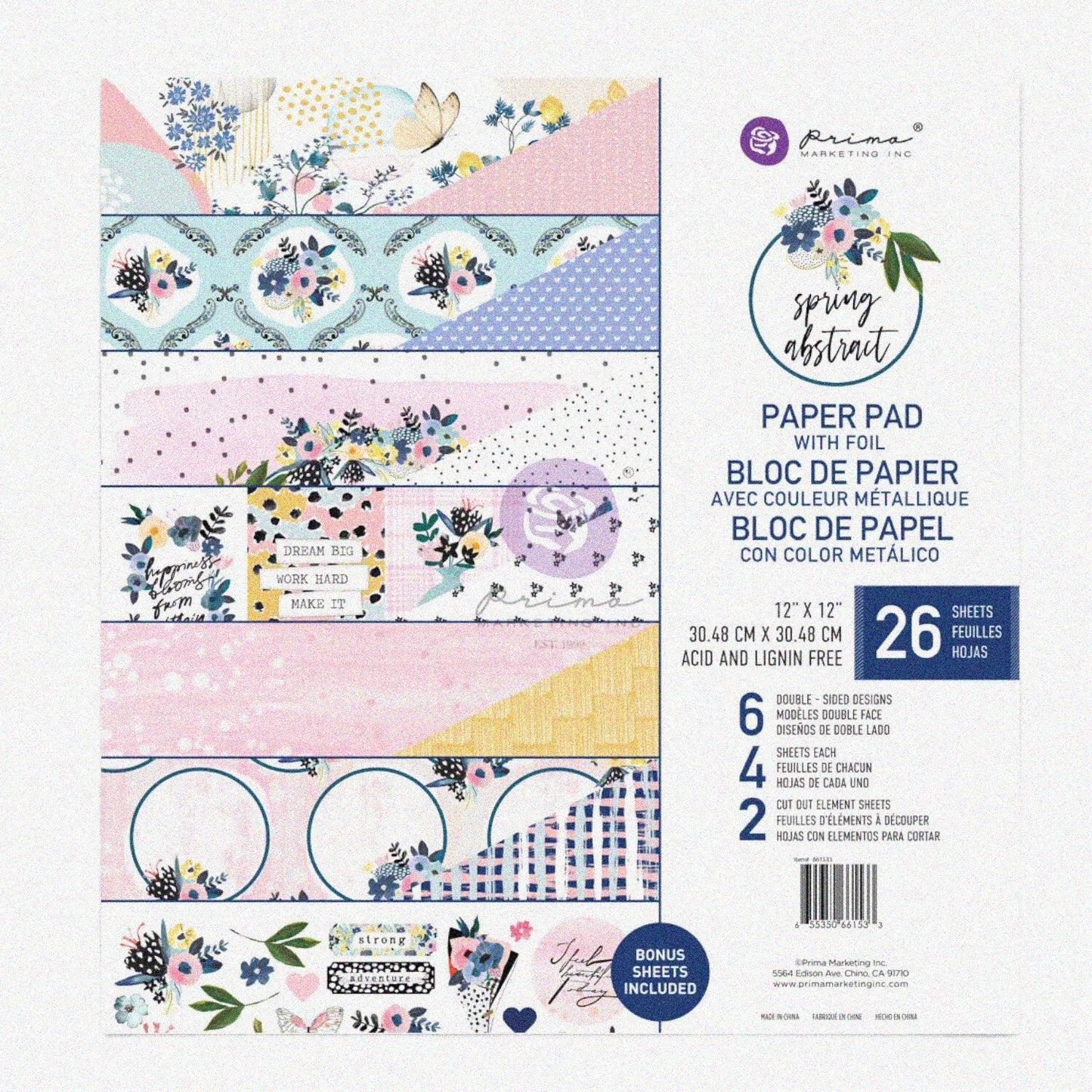 Spring Abstract Collection 12x12 Paper Pad, 26 Sheets