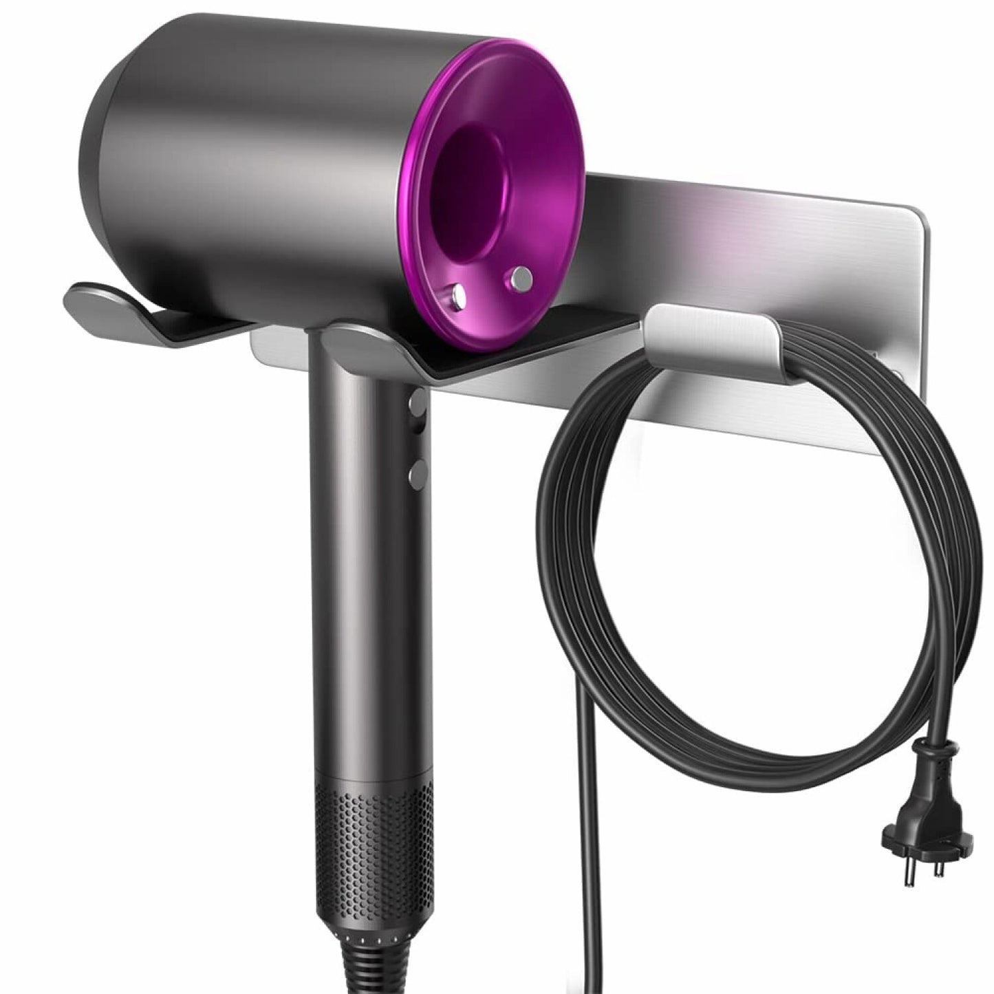 Wall Mount Hair Dryer Holder Silver for Dyson