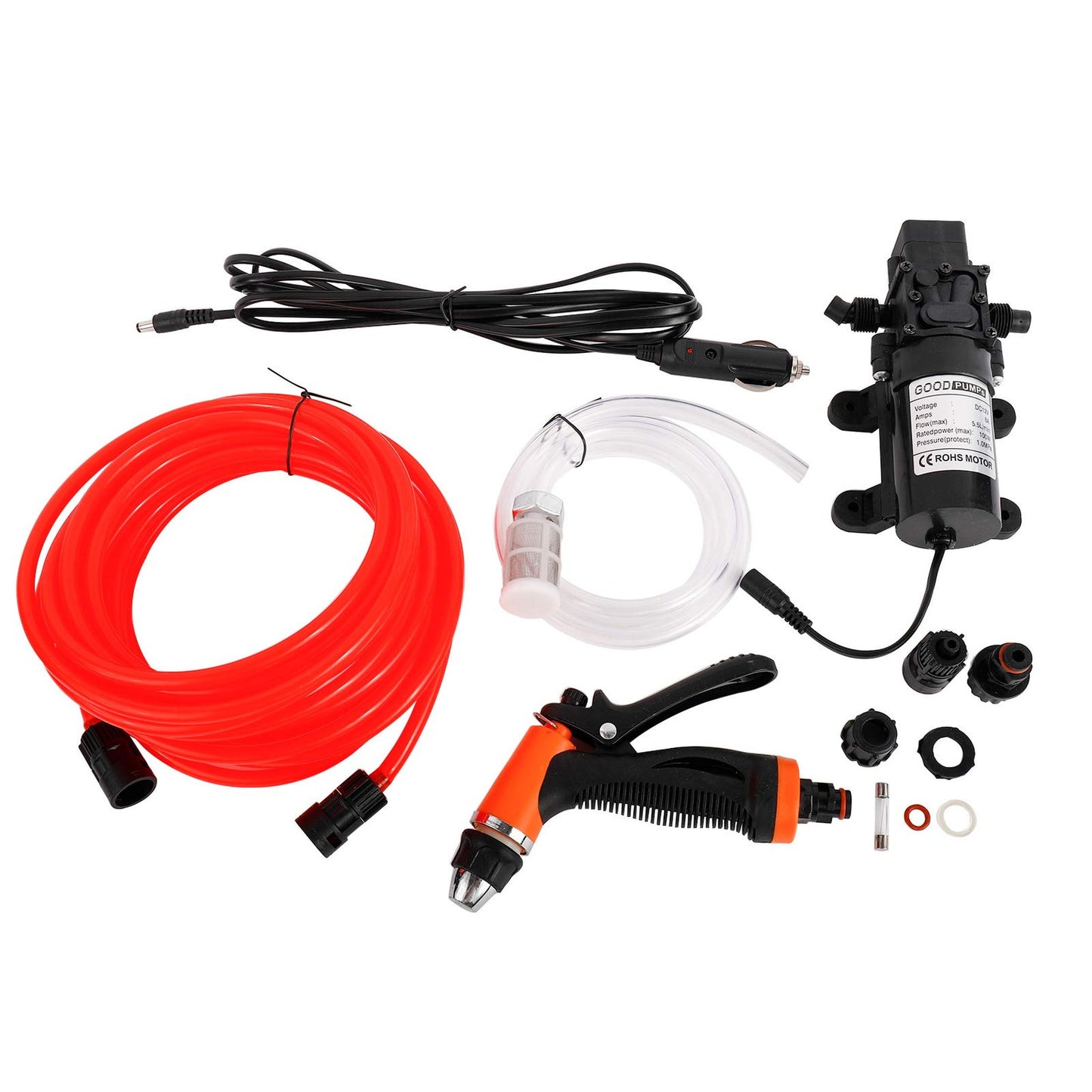 High Pressure 12V Portable Washdown Pump for Quick Car Cleaning