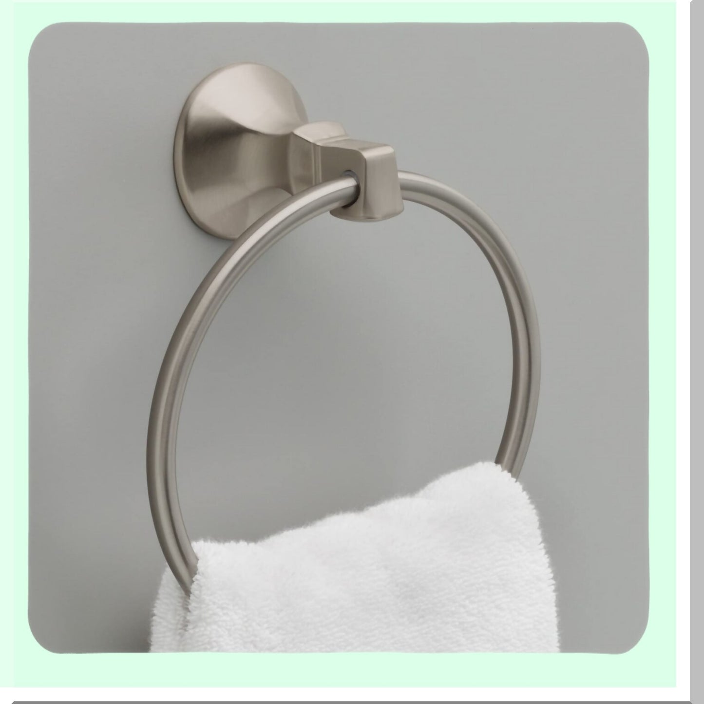 Mandara Wall Mounted Towel Ring SpotShield Brushed Nickel