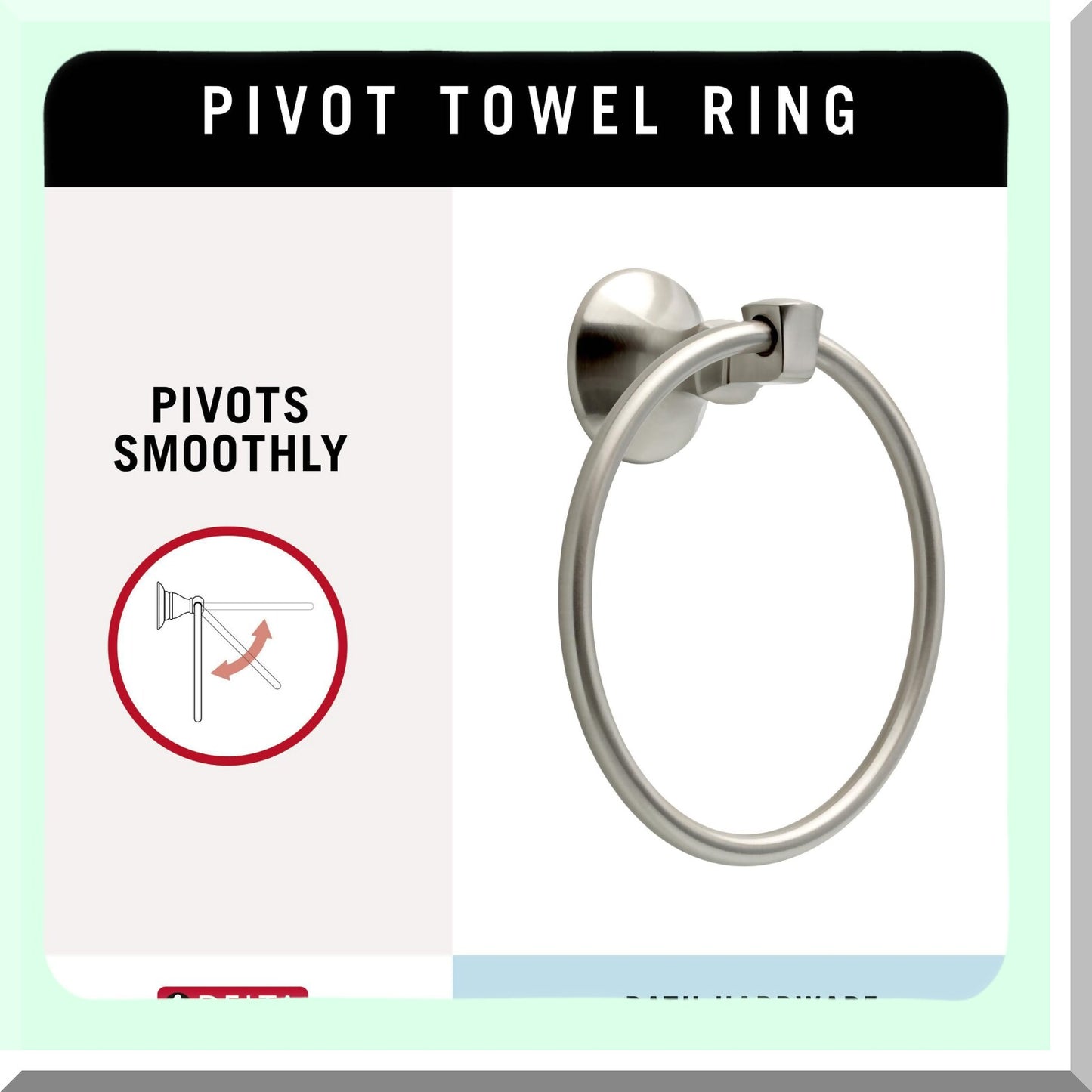 Mandara Wall Mounted Towel Ring SpotShield Brushed Nickel