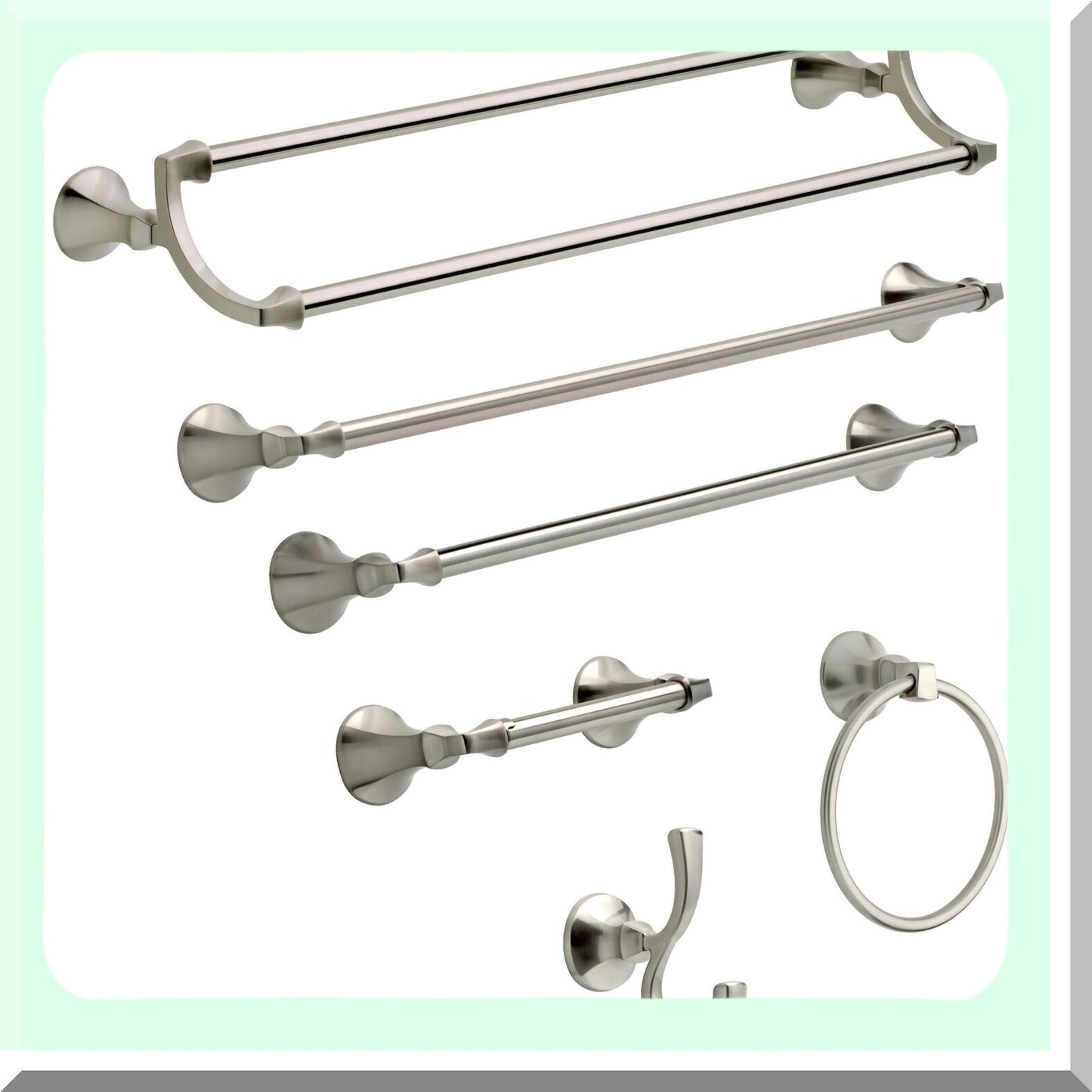 Mandara Wall Mounted Towel Ring SpotShield Brushed Nickel