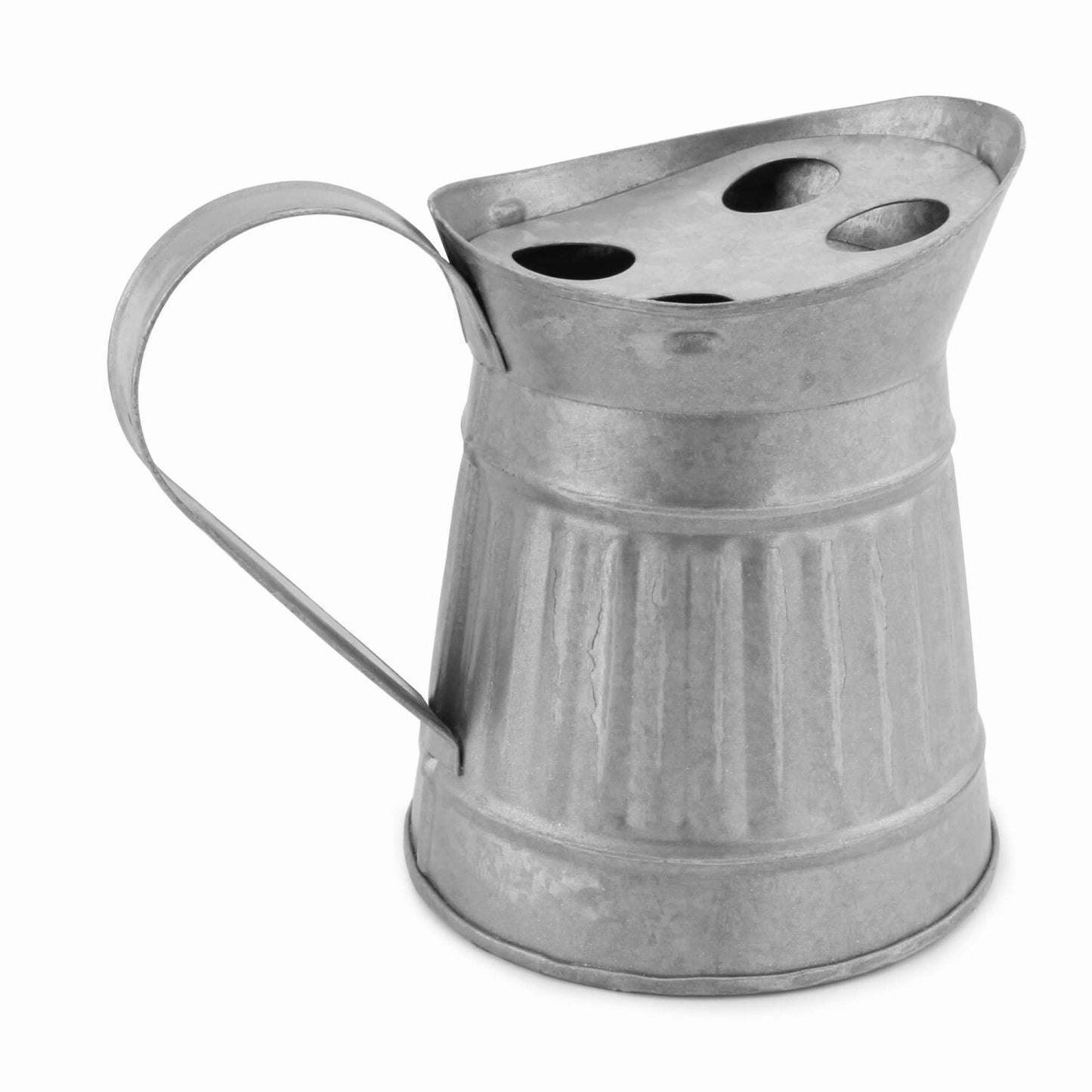Galvanized Metal Toothbrush Holder 4 Slots