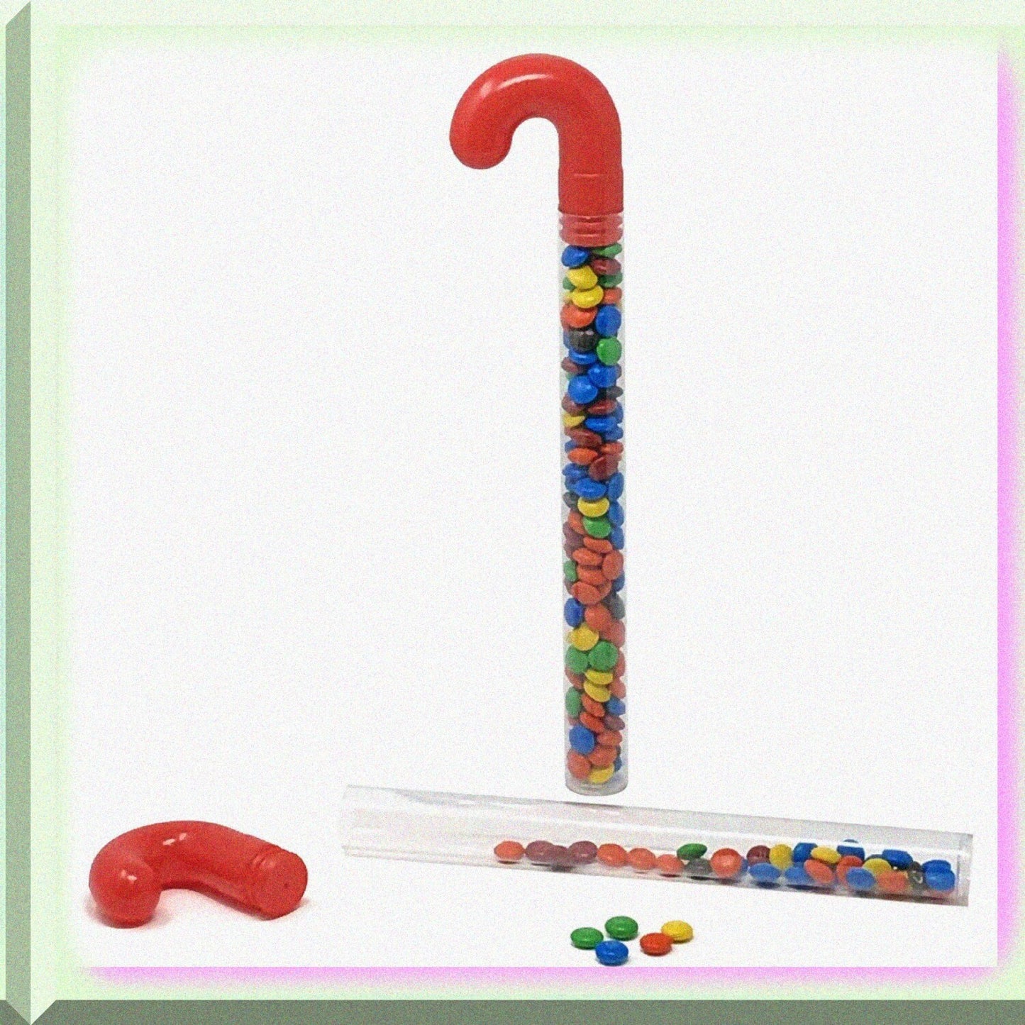 10 Pack Clear Plastic Candy Cane Tubes 10 Inch