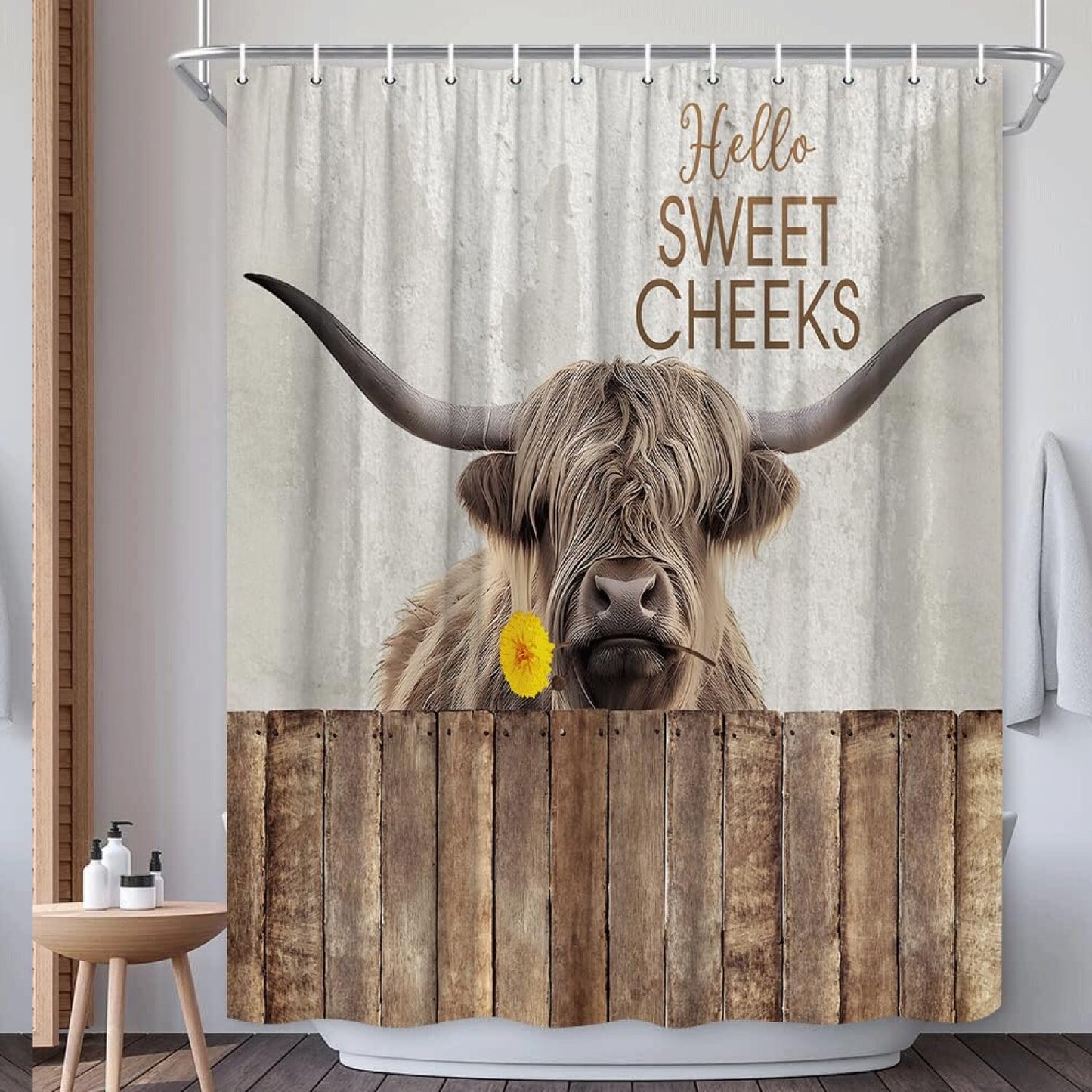 Highland Cattle Shower Curtain Polyester Fabric