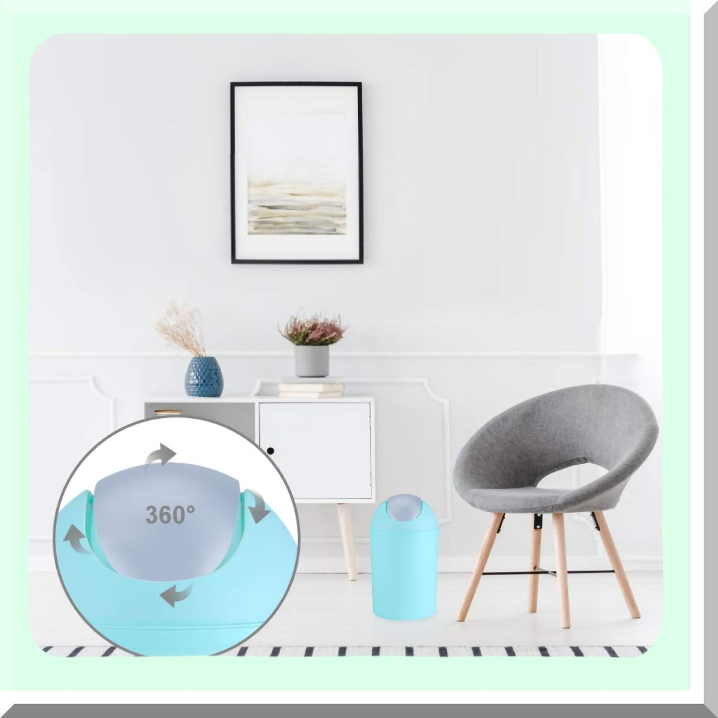 Bathroom Accessories Set 6Pcs Mint Green