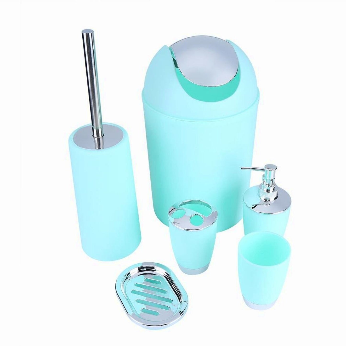Bathroom Accessories Set 6Pcs Mint Green