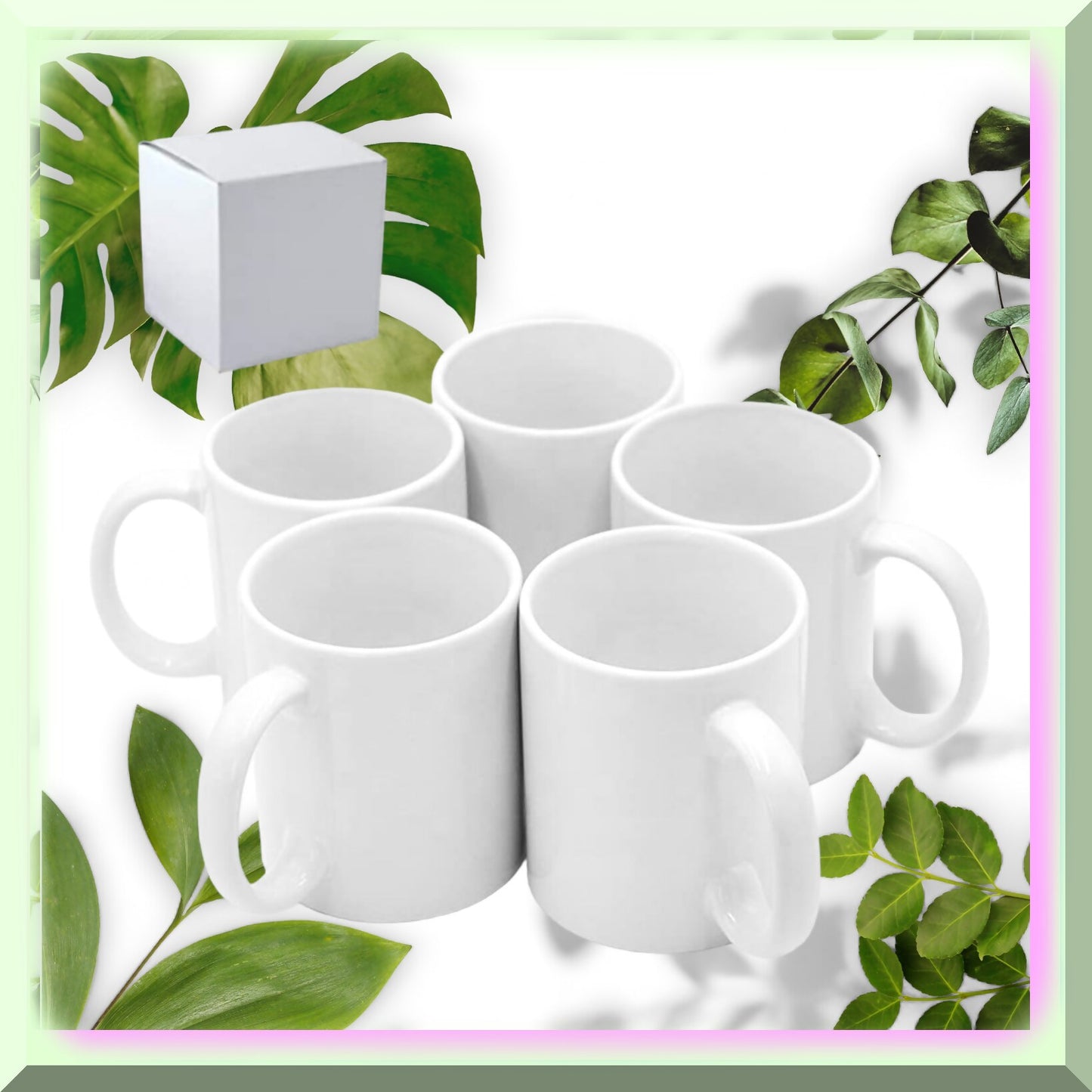 11oz White Ceramic Coffee Mugs Bulk Pack of 36