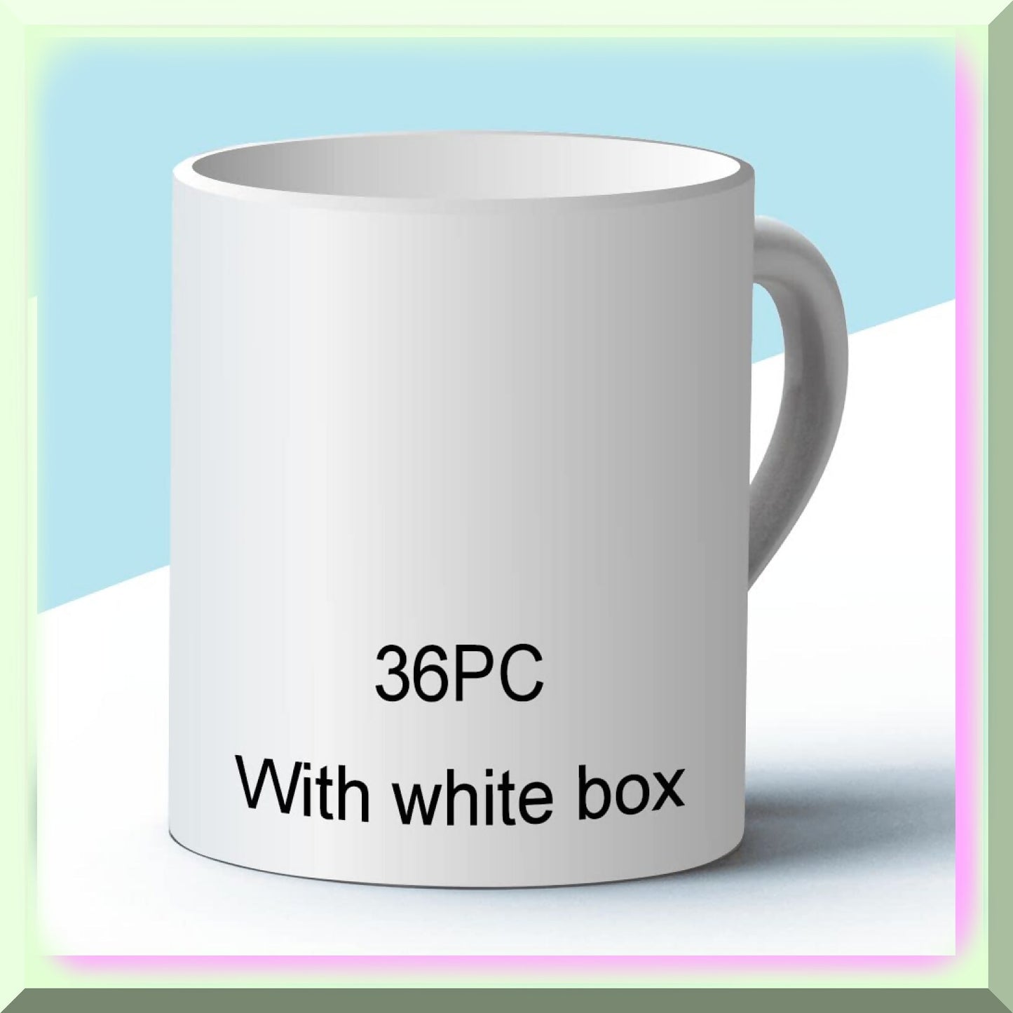 11oz White Ceramic Coffee Mugs Bulk Pack of 36