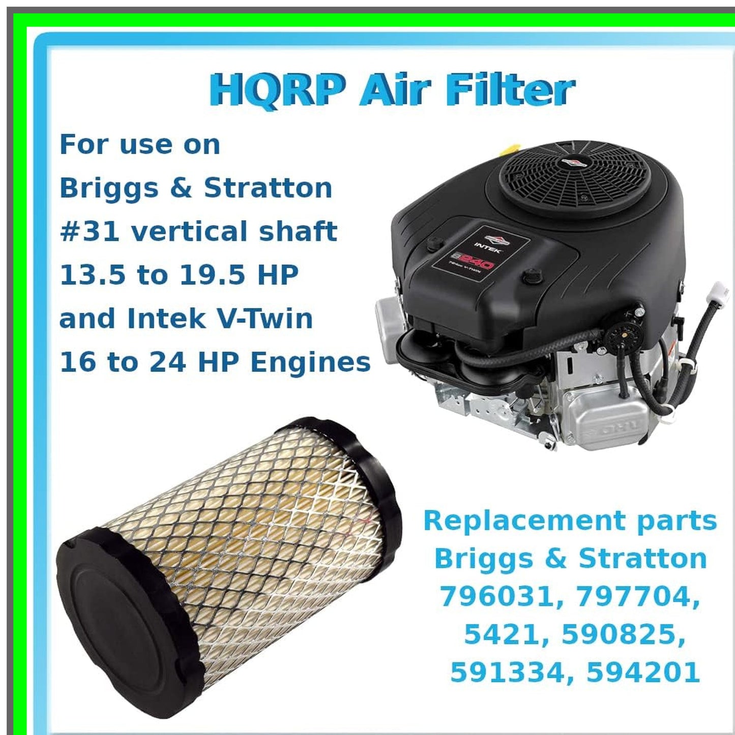 Husqvarna Compatible Lawn Mower Filter for YTA YTH GTH Models