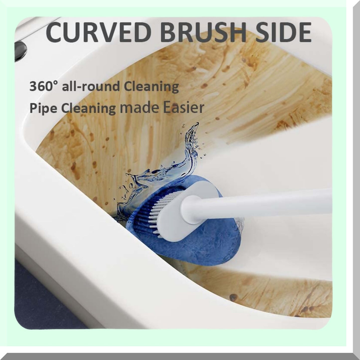 2 Pack White Flexible Wall-Mounted Tet Brush Set