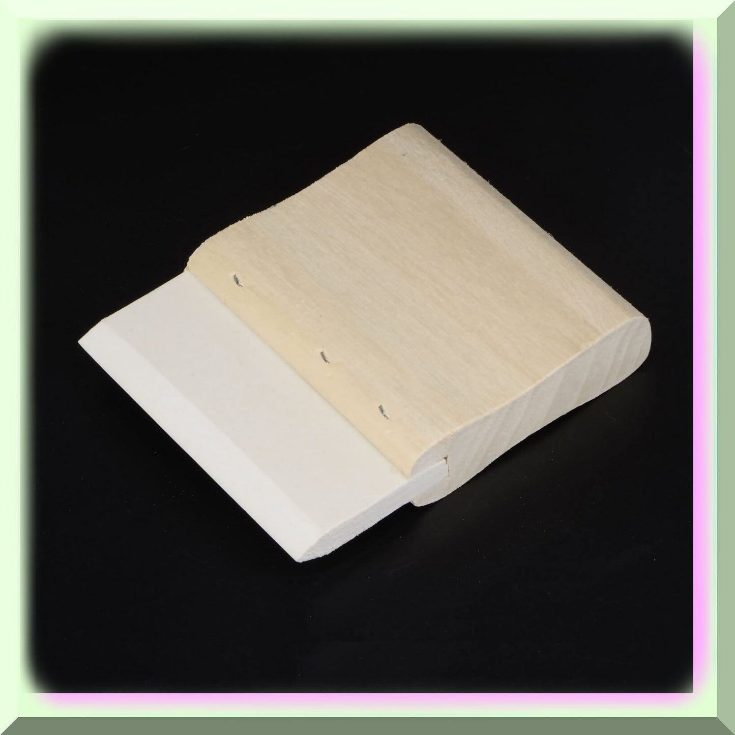 4-Inch FlexiGrip Squeegee with Rubber Blade and Wooden Handle