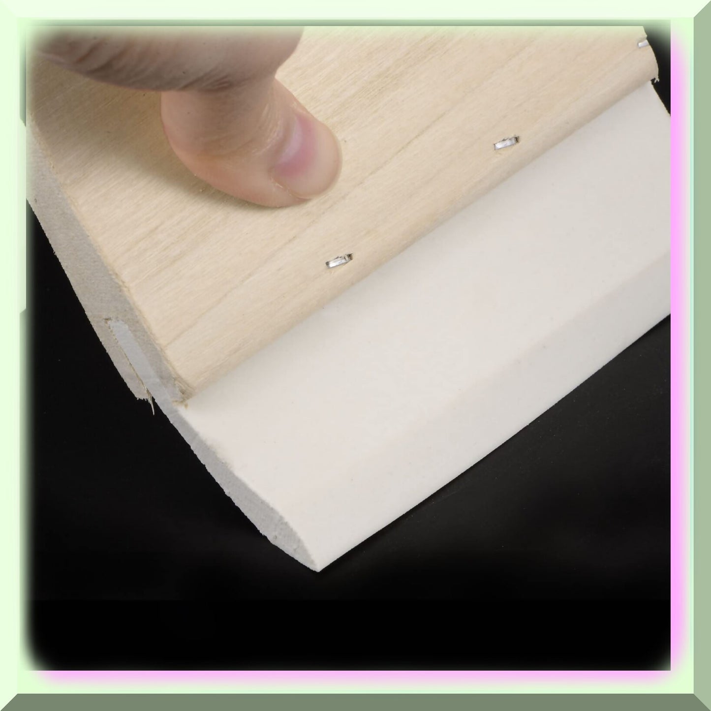 4-Inch FlexiGrip Squeegee with Rubber Blade and Wooden Handle