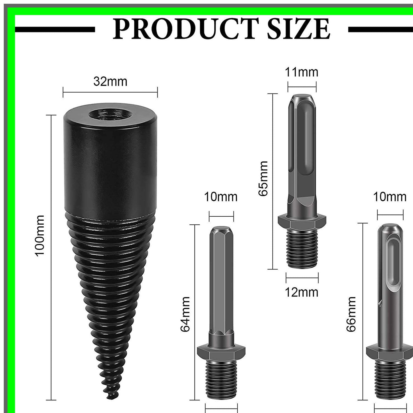 Heavy Duty Wood Splitter Drill Bit Set for Efficient Log Splitting