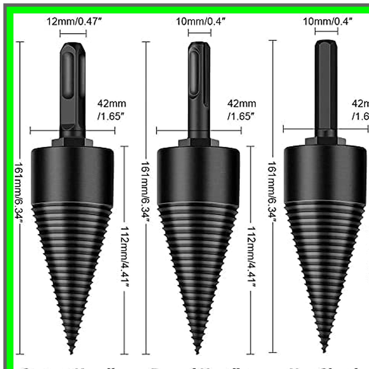 Heavy Duty Wood Splitter Drill Bit Set for Efficient Log Splitting