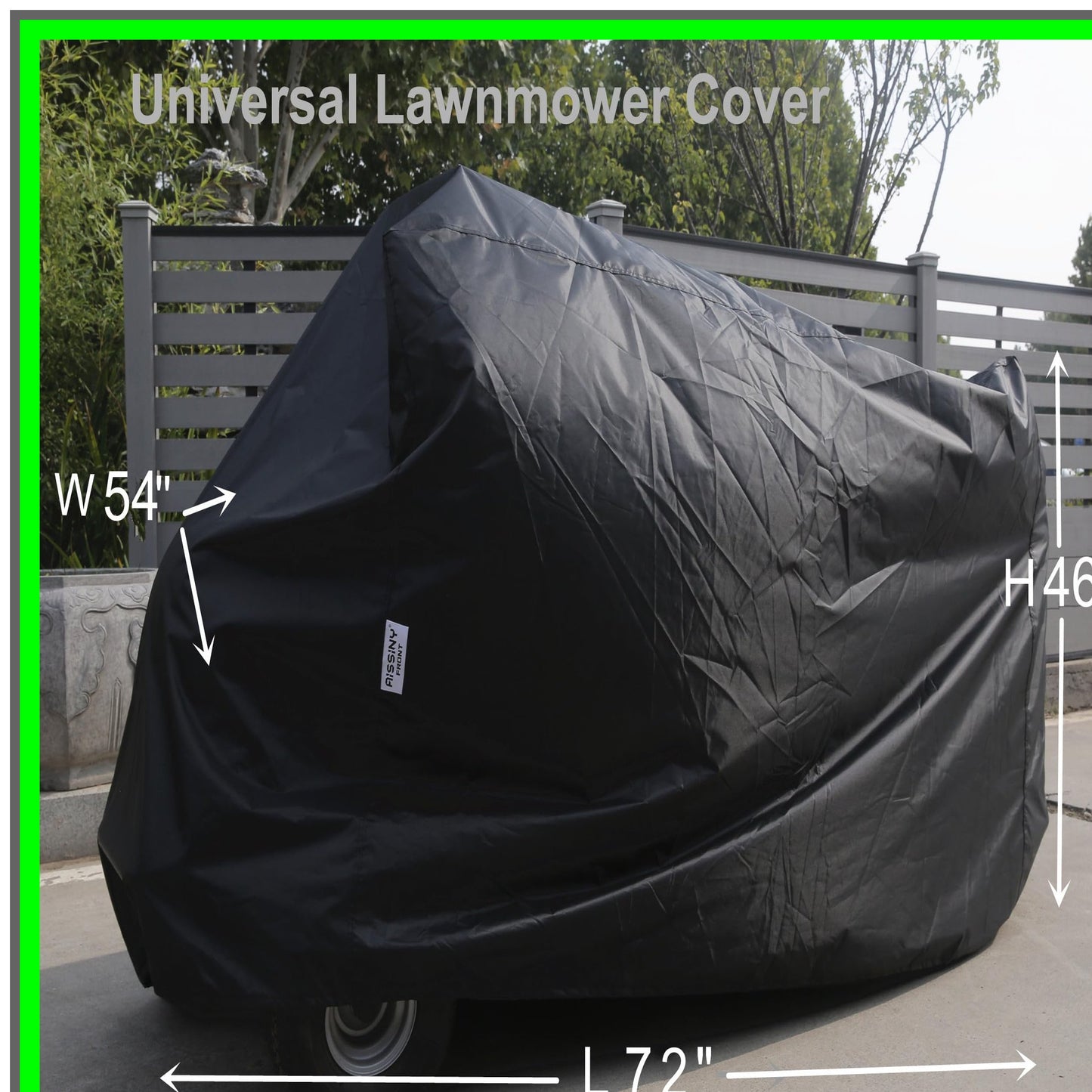 Heavy-Duty Waterproof Lawn Mower Cover for Zero Turn Tractors 72"x54"x46"