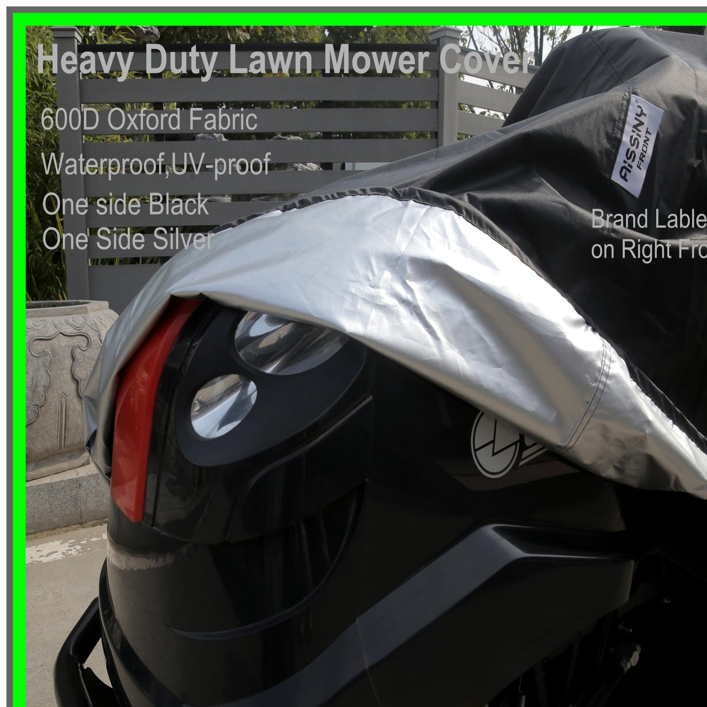 Heavy-Duty Waterproof Lawn Mower Cover for Zero Turn Tractors 72"x54"x46"