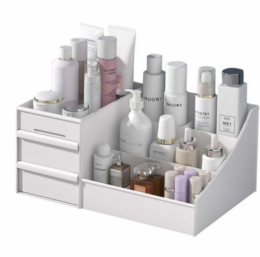 White Makeup Organizer with Drawers