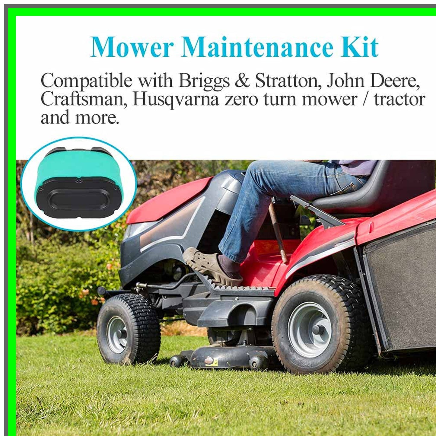 Briggs Stratton Compatible Air and Oil Filter Kit for Lawn Mowers