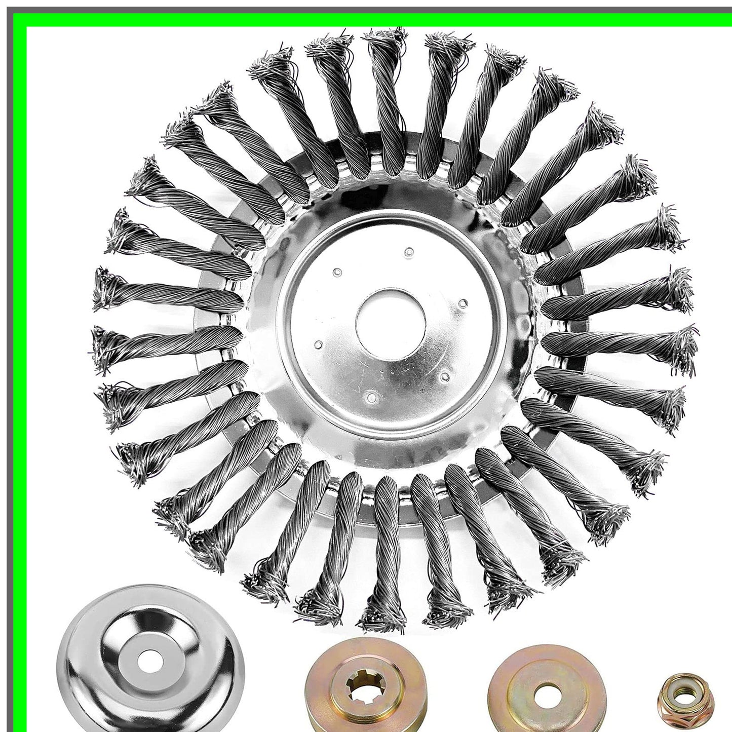 8 Inch Steel Wire Brush Cutter Head for Rust Removal and Paving Tasks