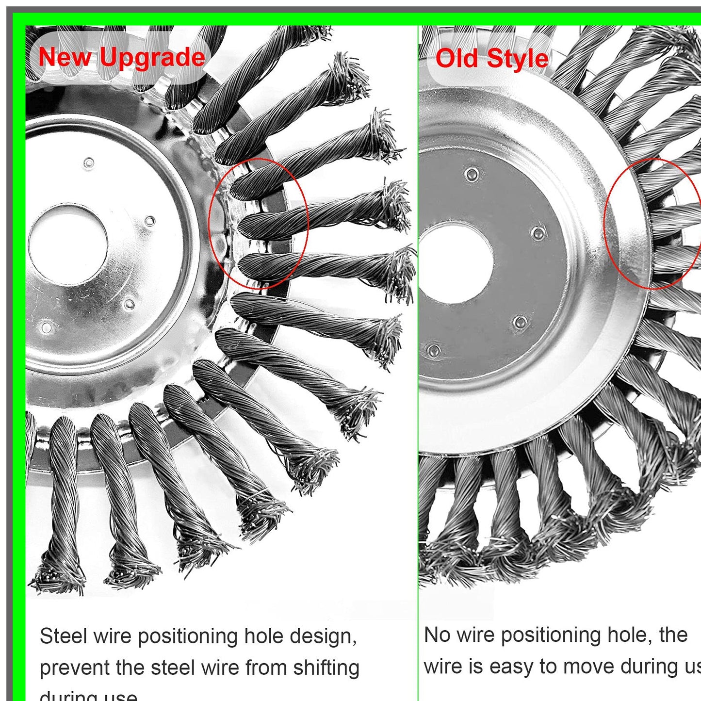 8 Inch Steel Wire Brush Cutter Head for Rust Removal and Paving Tasks