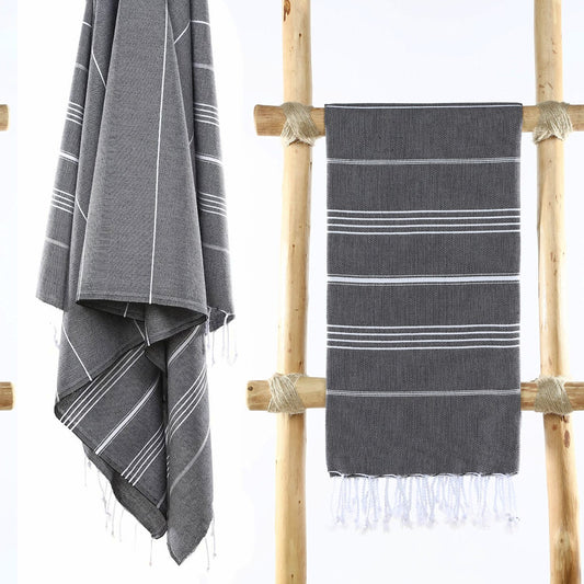 Turkish Cotton Beach Towel 37x70 Lightweight Quick-Drying